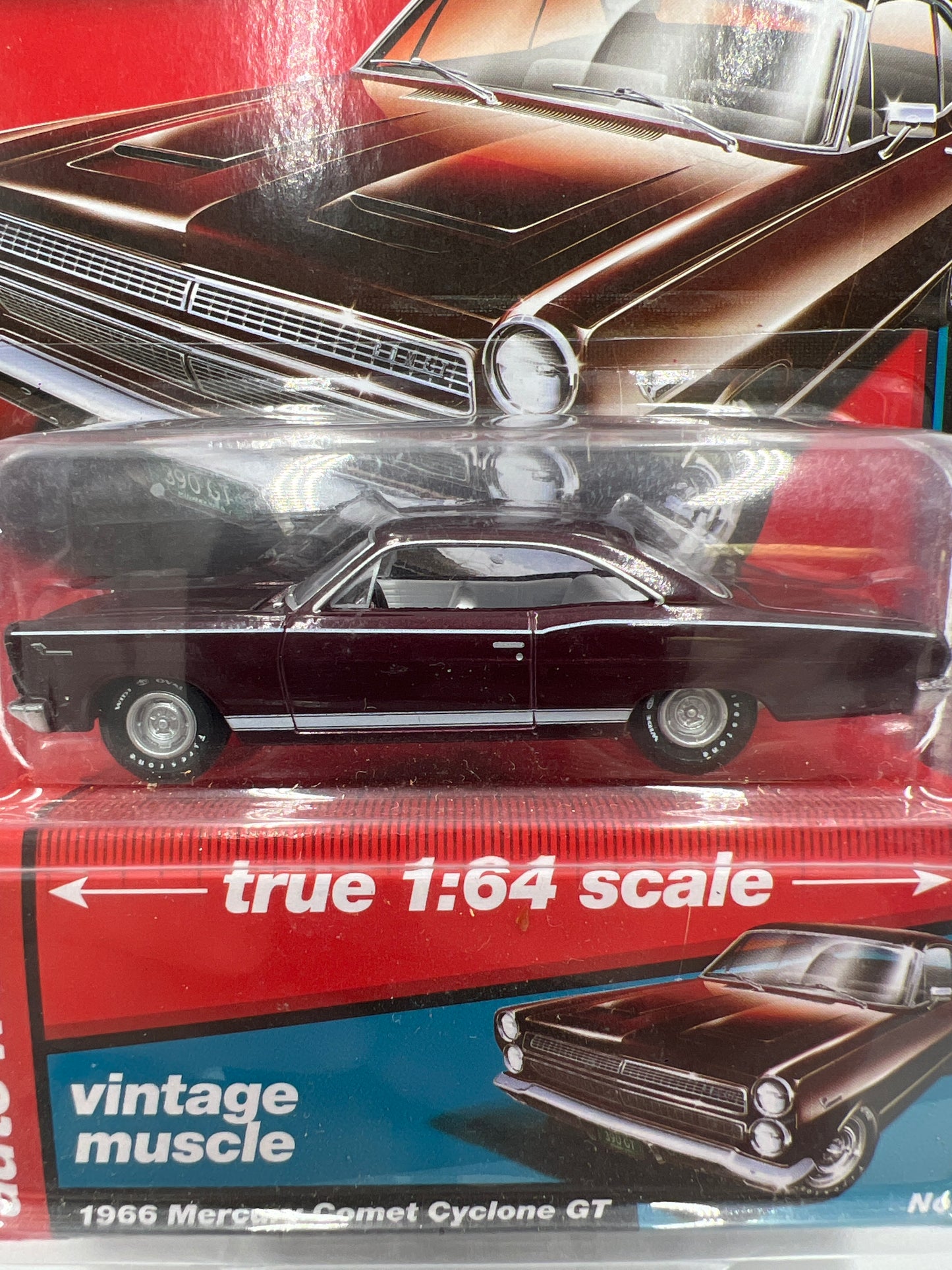 Auto World Vintage Muscle Release 4 Version B 1966 Mercury Comet Cyclone GT Maroon