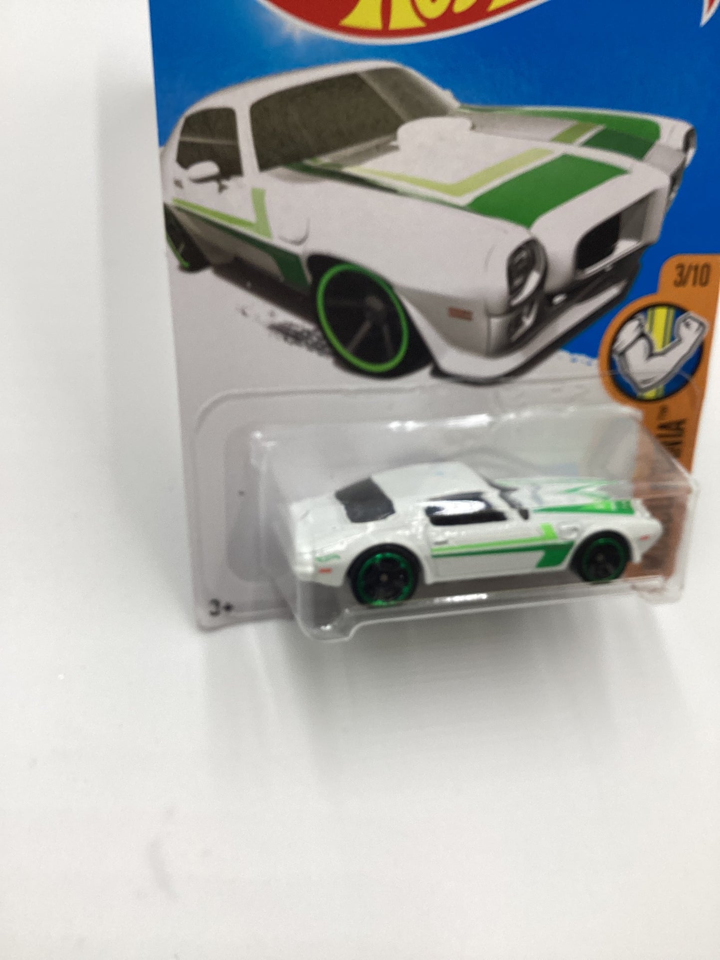 2019 Hot Wheels #123 73 Pontiac Firebird White Intl. Card 47G