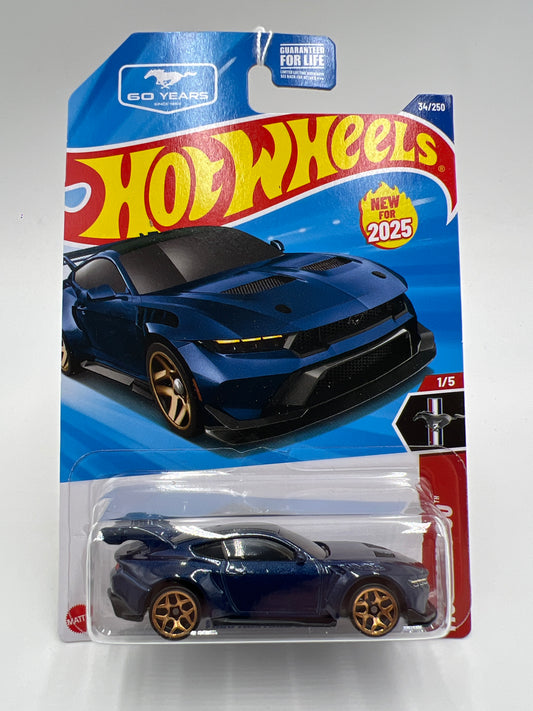 2025 Hot Wheels P Case Mustang 60th #34 Ford Mustang GTD Dark Blue 20A