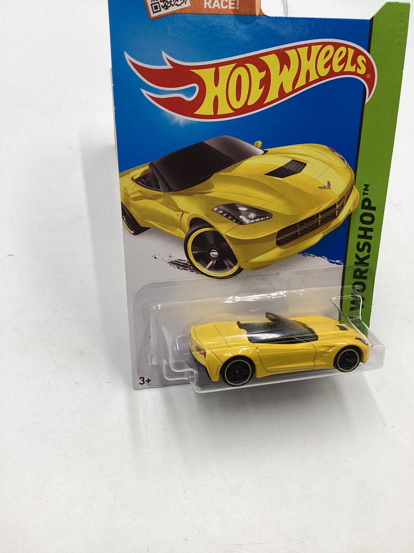 2015 Hot Wheels Workshop #216 14 Corvette Stingray Yellow 4B