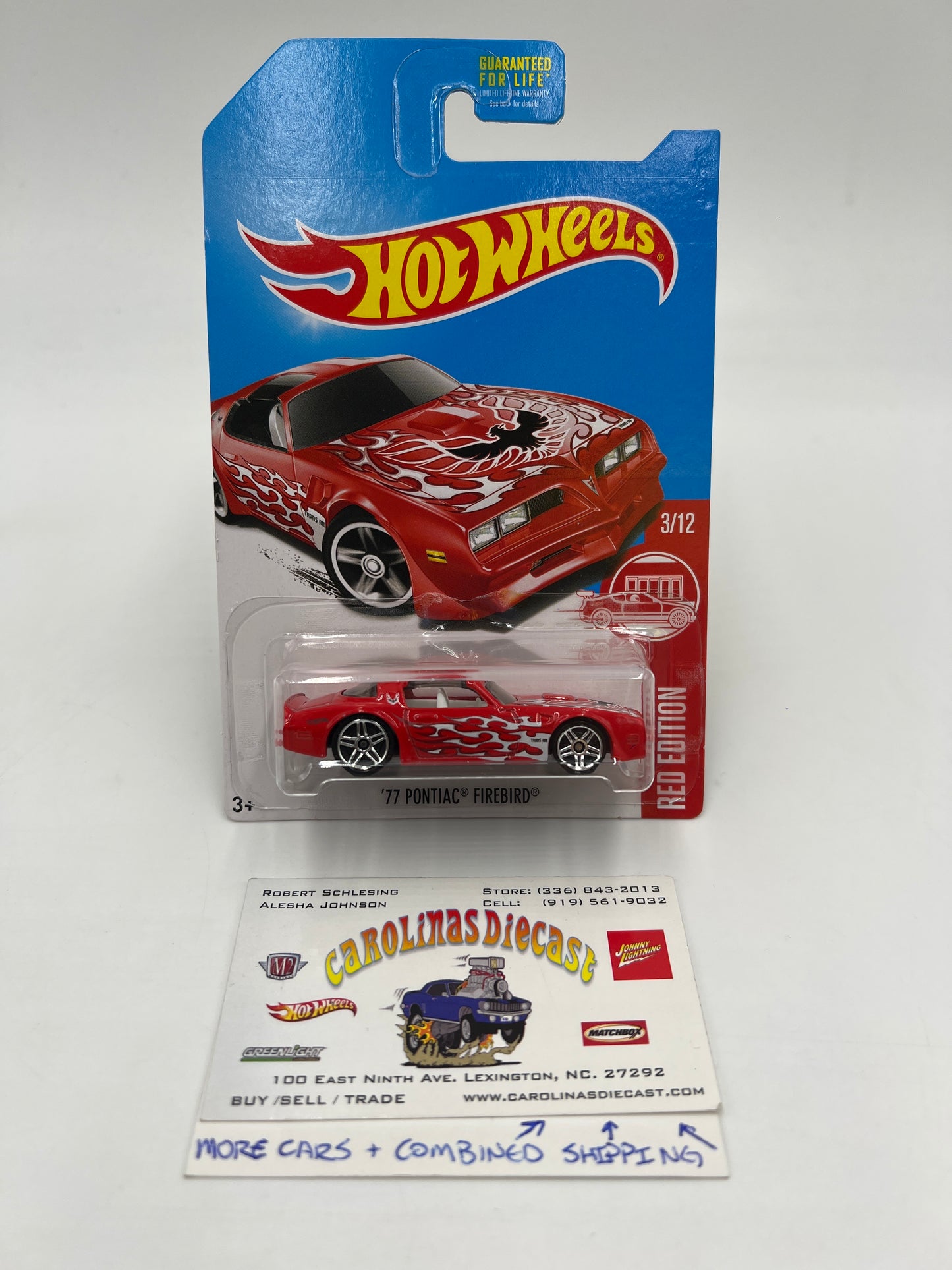 Hot Wheels Target Red Edition 77 Pontiac Firebird Red W/Protector