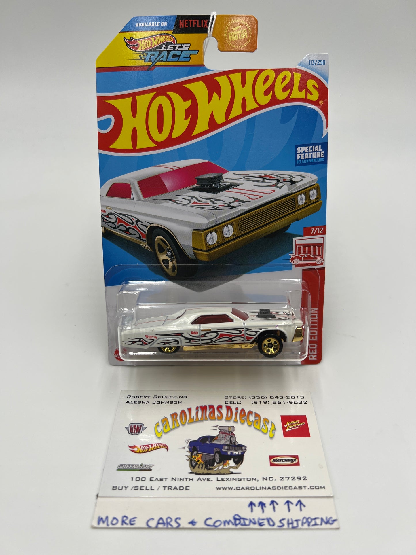 2024 Hot Wheels #113 Target Red Edition Layin Lowrider White 147F