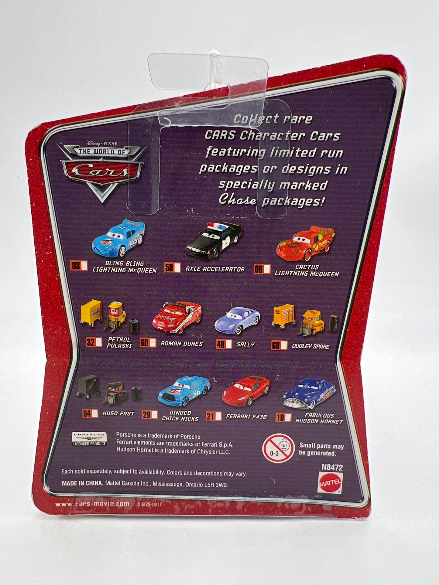 Disney Pixar The World Of Cars #67 CHASE Fred With Bumper Stickers Loose Blister