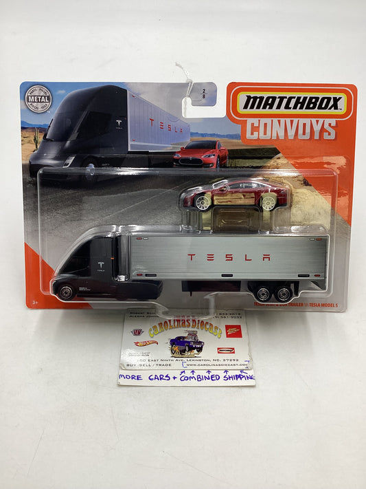 2020 Matchbox Convoys Tesla Semi & Box Trailer/ Tesla Model S