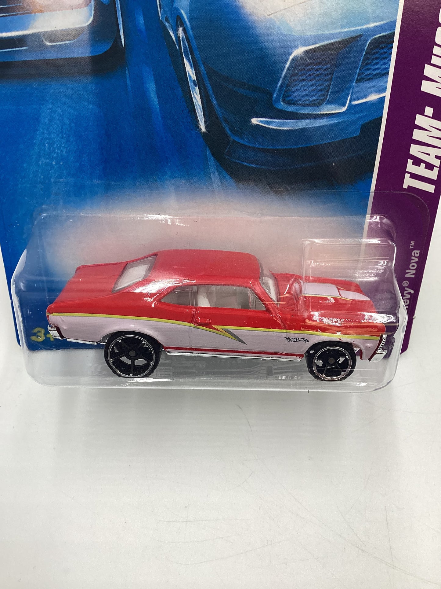 2008 Hot Wheels HW Team: Muscle Mania #136 Chevy Nova Red/White 8D