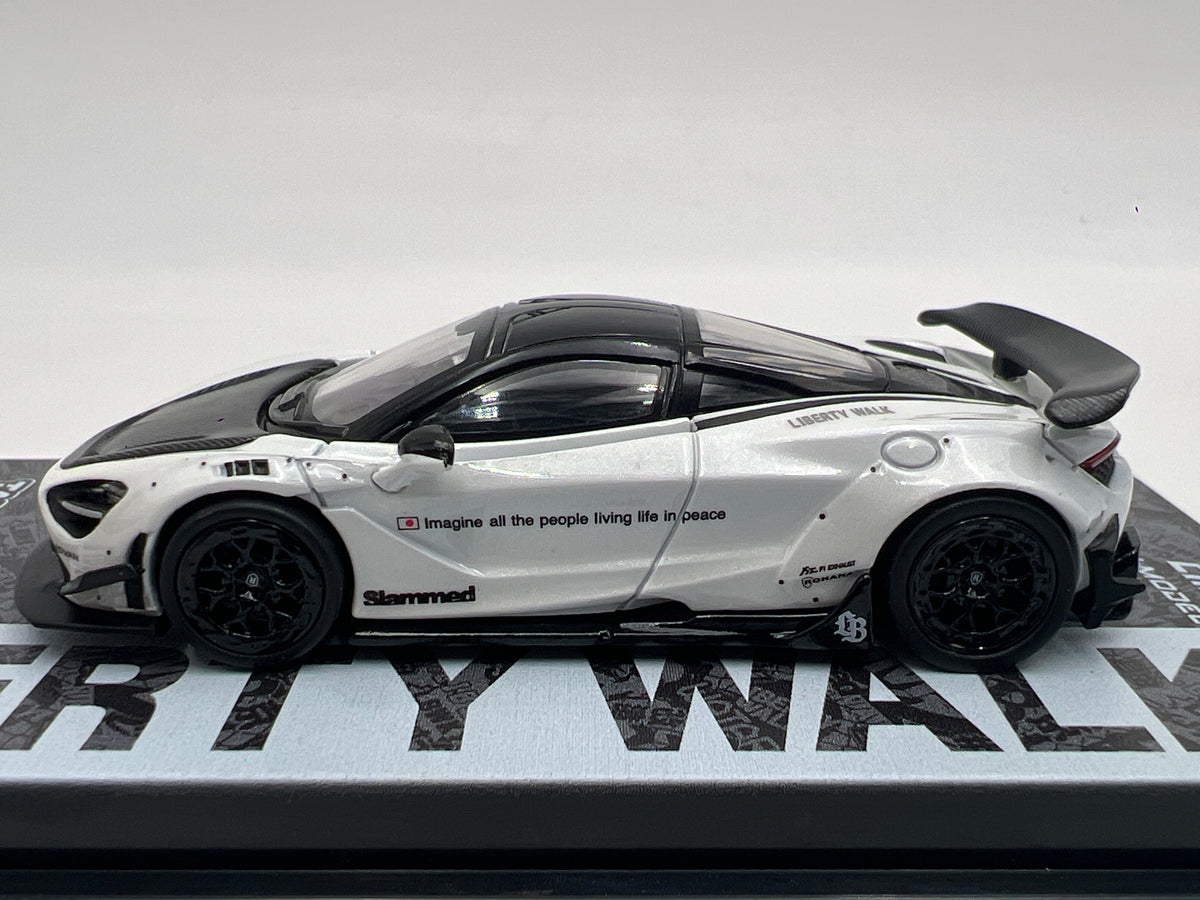 Tarmac Works x Hobby64 x CM Models LB-Works McLaren 720S White W/2 Stance Wheel Option