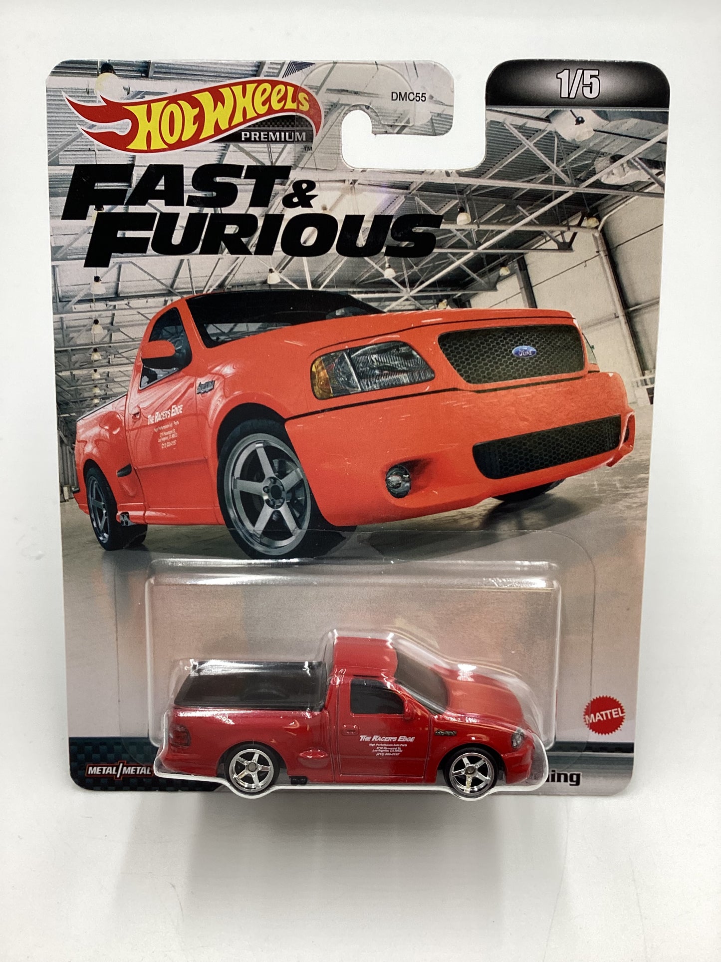 Hot Wheels Premium Fast and Furious #1 99 Ford F-150 SVT Lightning Red W/protector