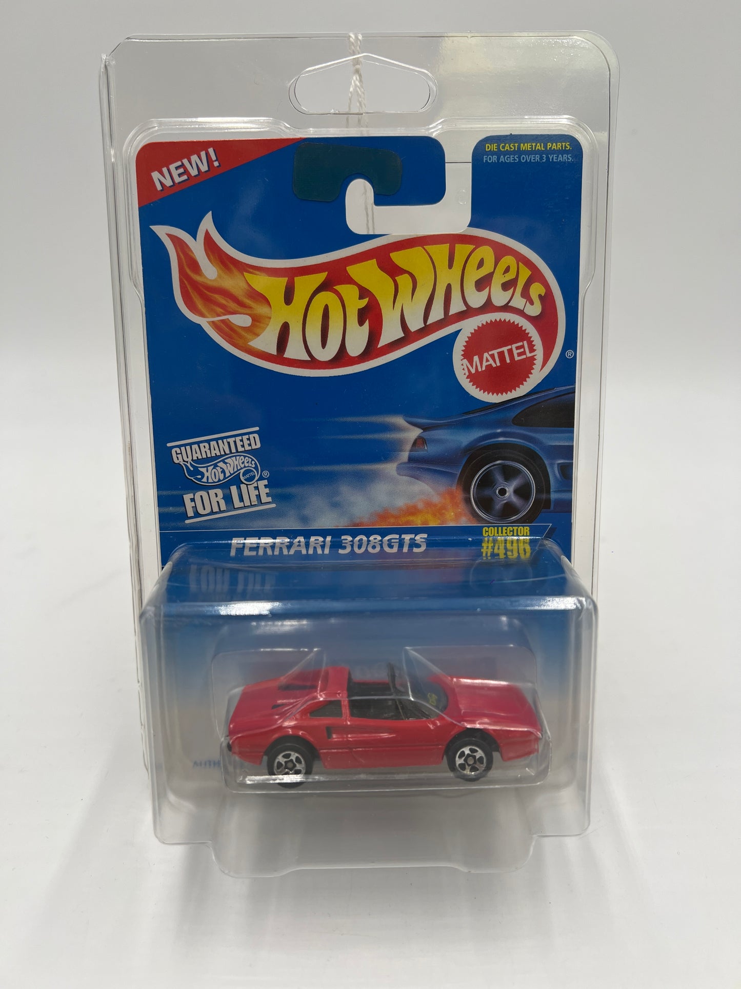 1996 Hot Wheels #496 Ferrari 308 GTS Red W/Protector