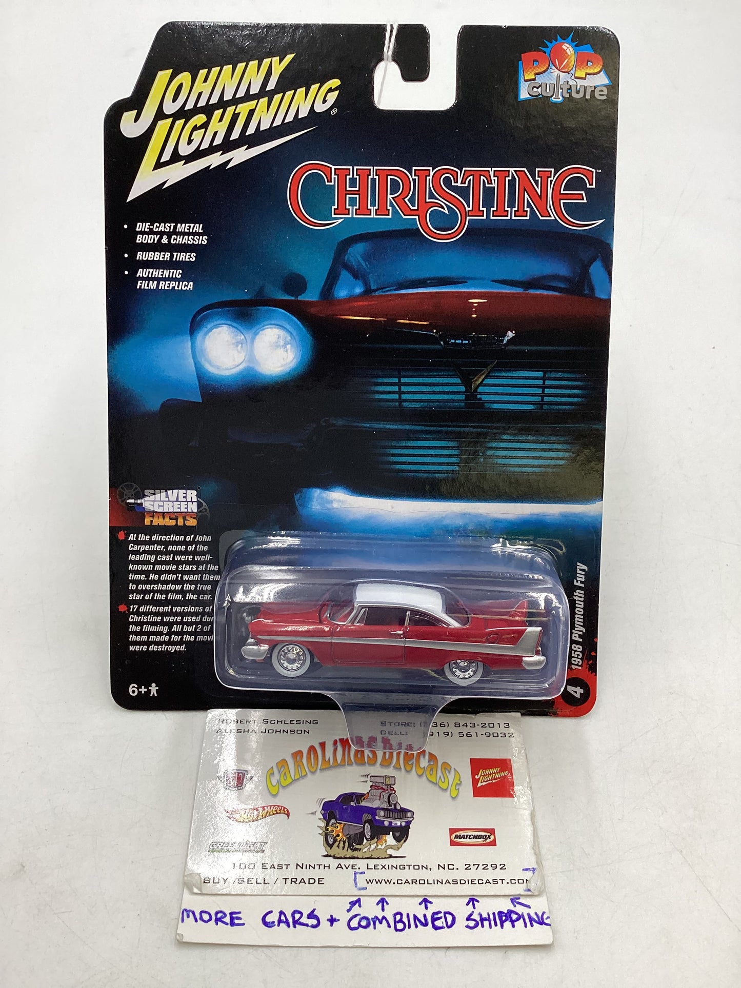 Johnny Lightning Pop Culture Christine 1958 Plymouth Fury 229C