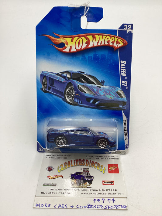 2008 Hot Wheels All Stars #72 Saleen S7 Blue 28D