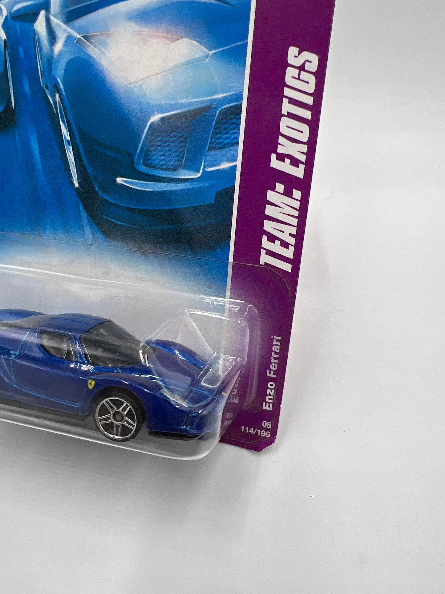 2008 Hot Wheels Team Exotics #114 Enzo Ferrari Blue SR