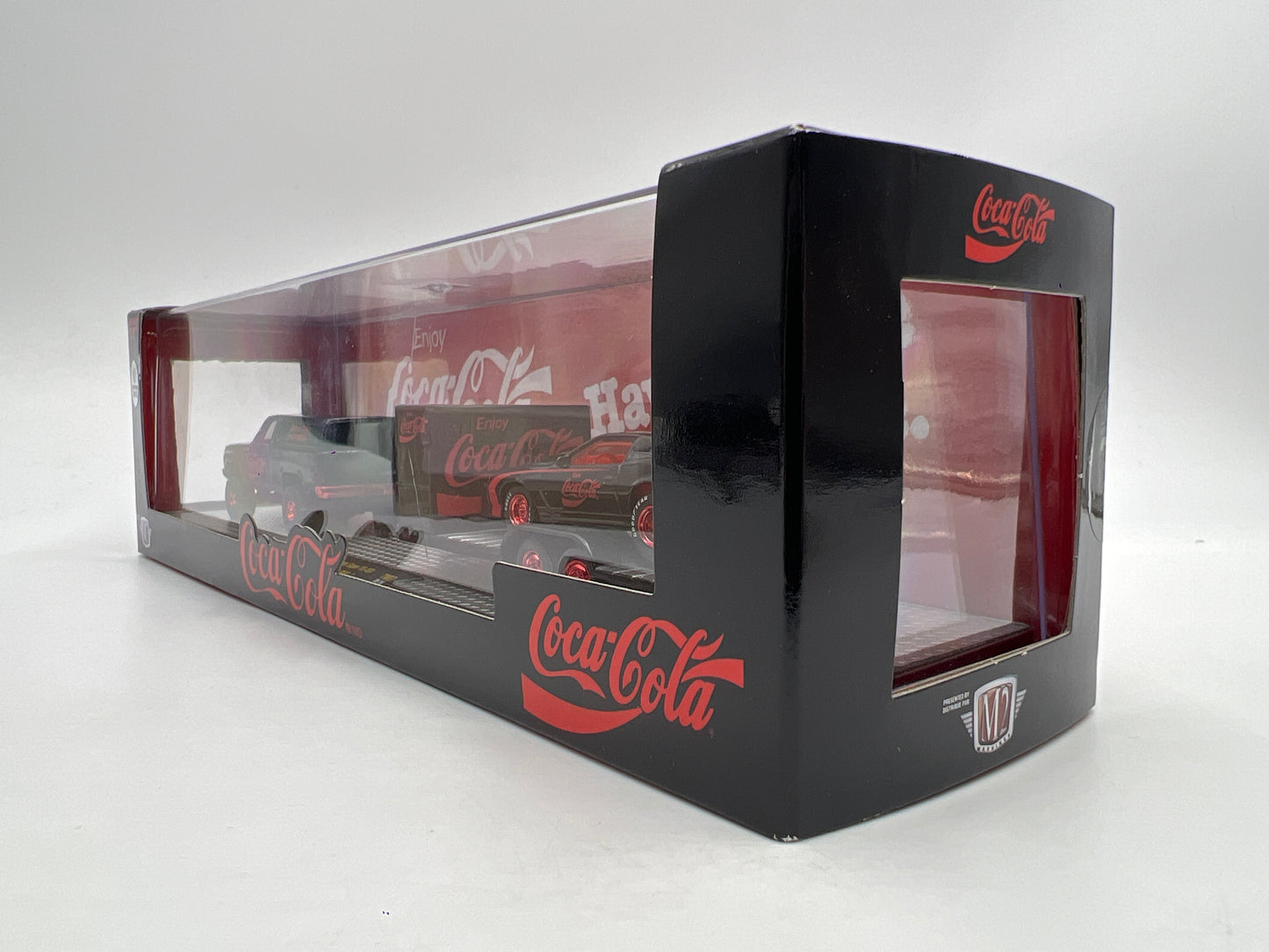 M2 Machines Auto Haulers CHASE Coca Cola 1973 Chevrolet Cheyenne Super 10 4x4 & 1985 Chevrolet Camaro IROC-Z TW07