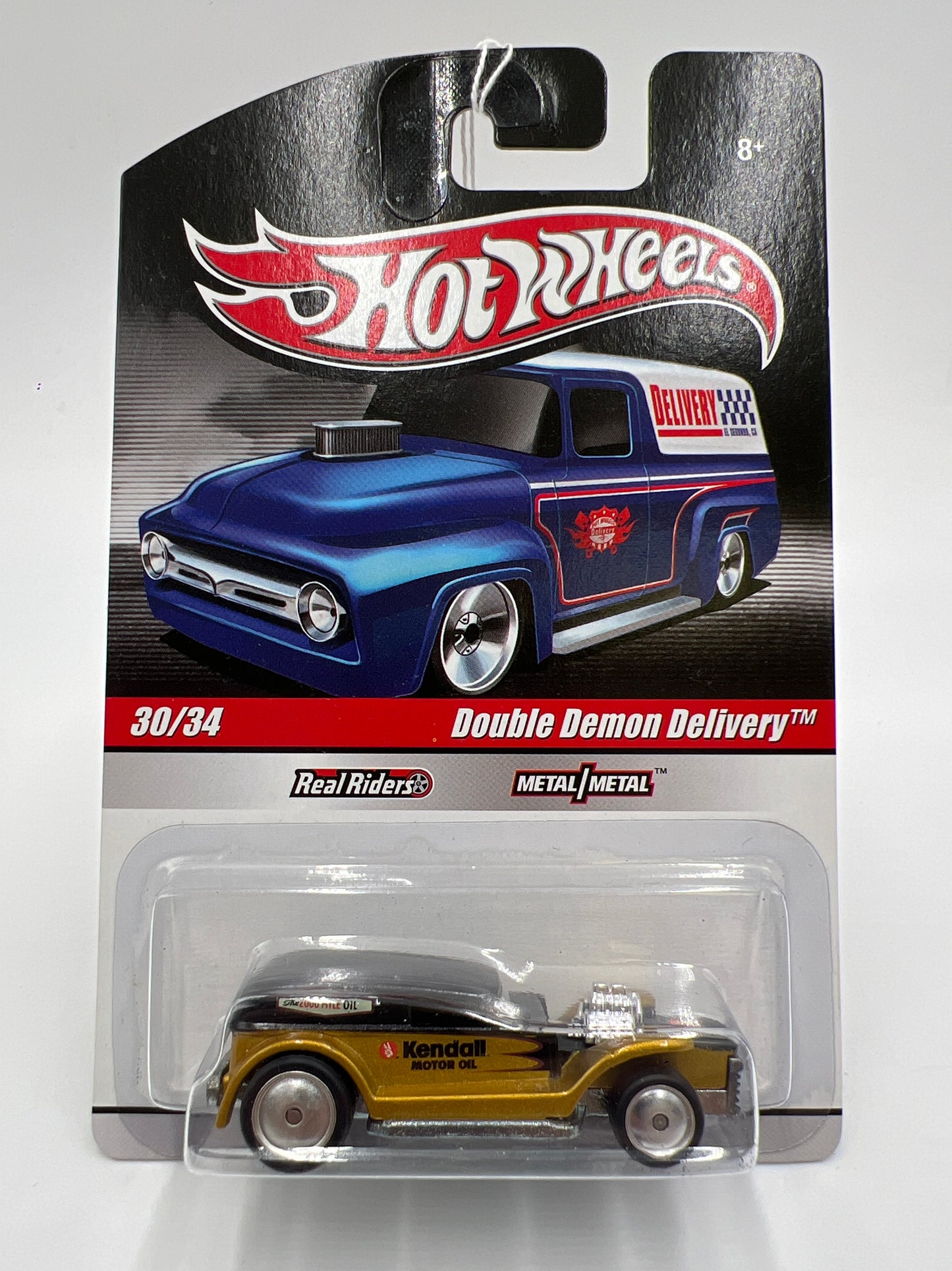 Hot Wheels Slick Rides #30 Double Demon Delivery Kendall Motor Oil Gold 243i