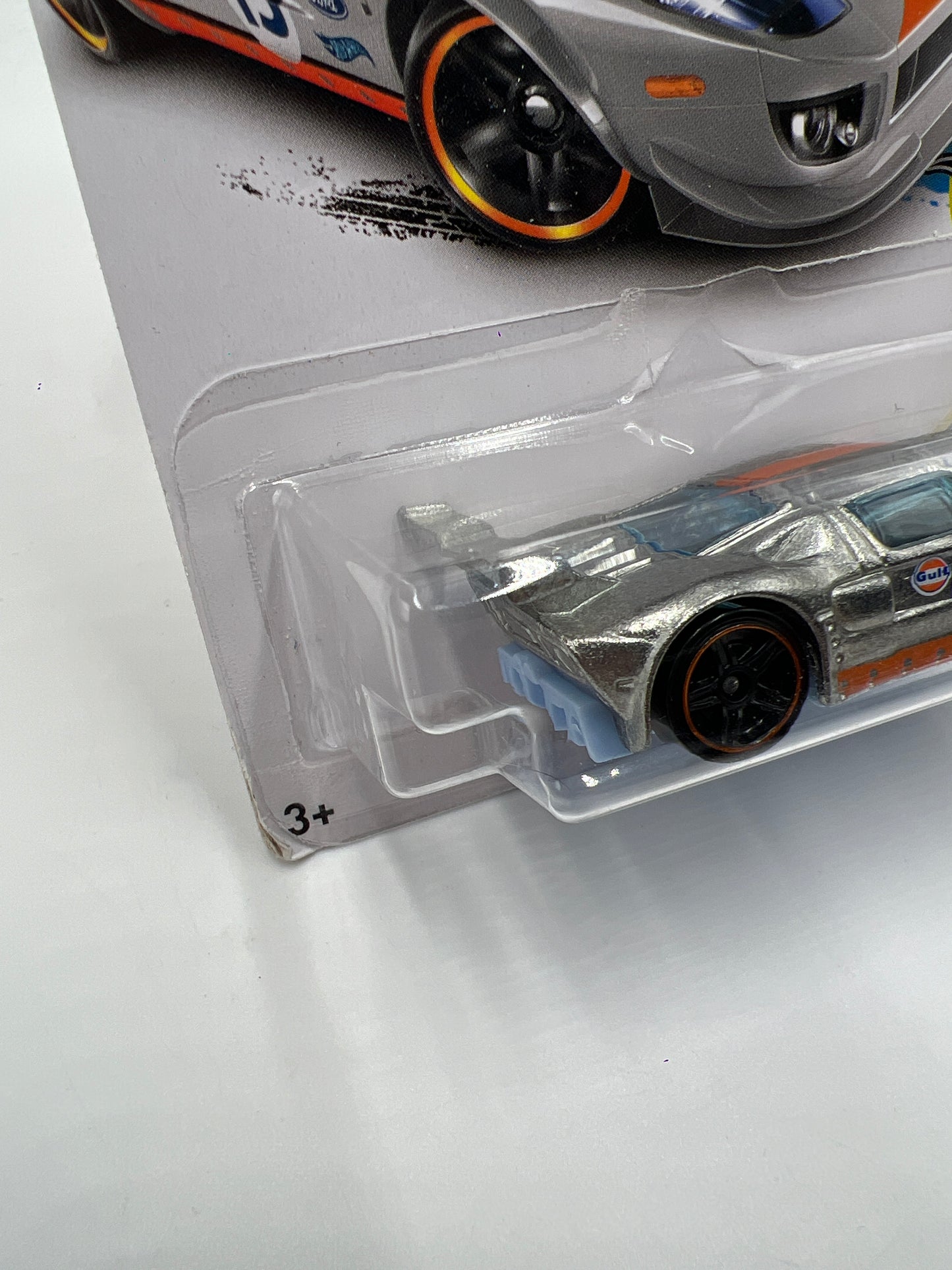 2016 Hot Wheels Walmart Exclusive Zamac #182 Ford GT Gulf Bad Card 145C