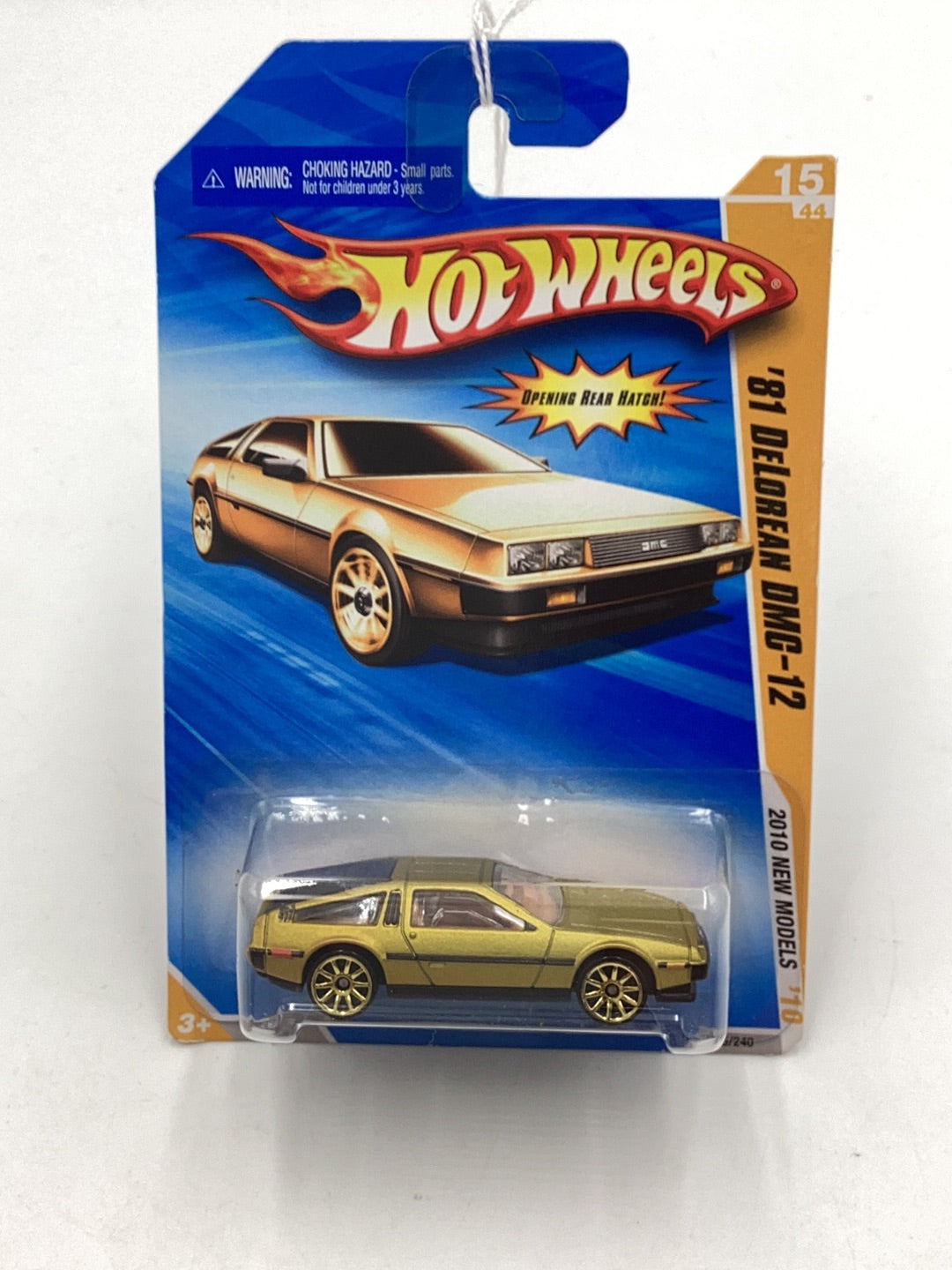 2010 Hot Wheels #15 81 DeLorean DMC-12 gold 60B