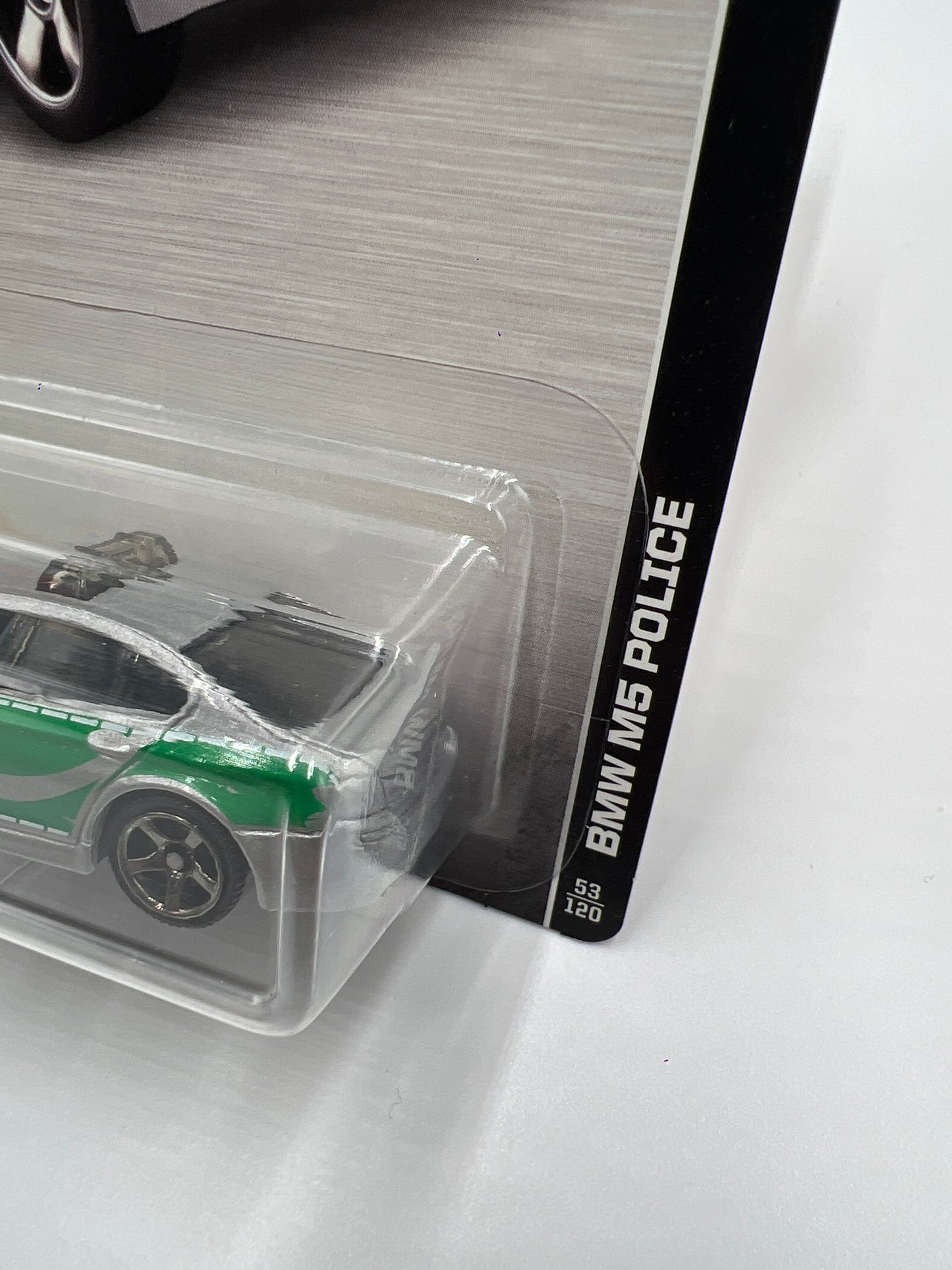 Matchbox MBX Heroic Rescue #53 BMW M5 Police Silver/Green 206B