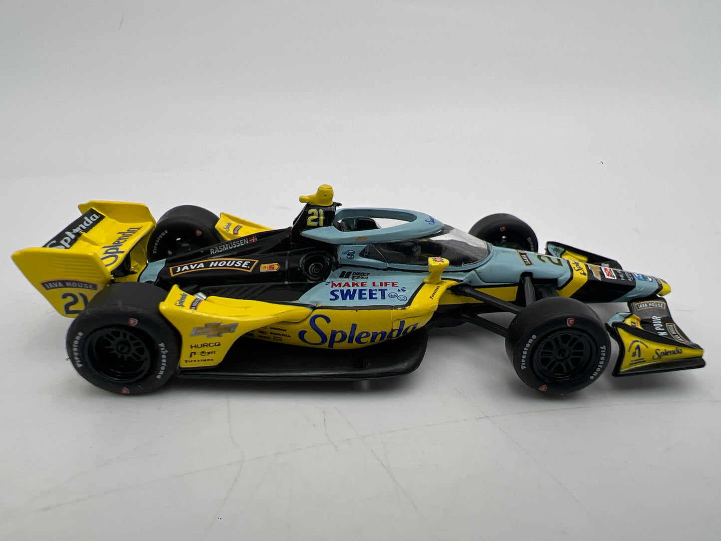 IXO Models 1/64 NTT Indycar Series Christian Rasmussen #21 Splenda