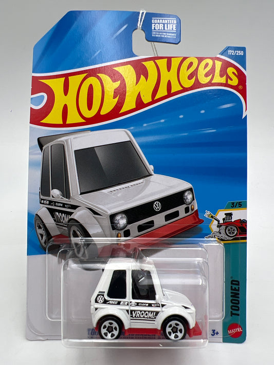 2026 Hot Wheels H Case #172 Tooned Volkswagen Golf MK1 White