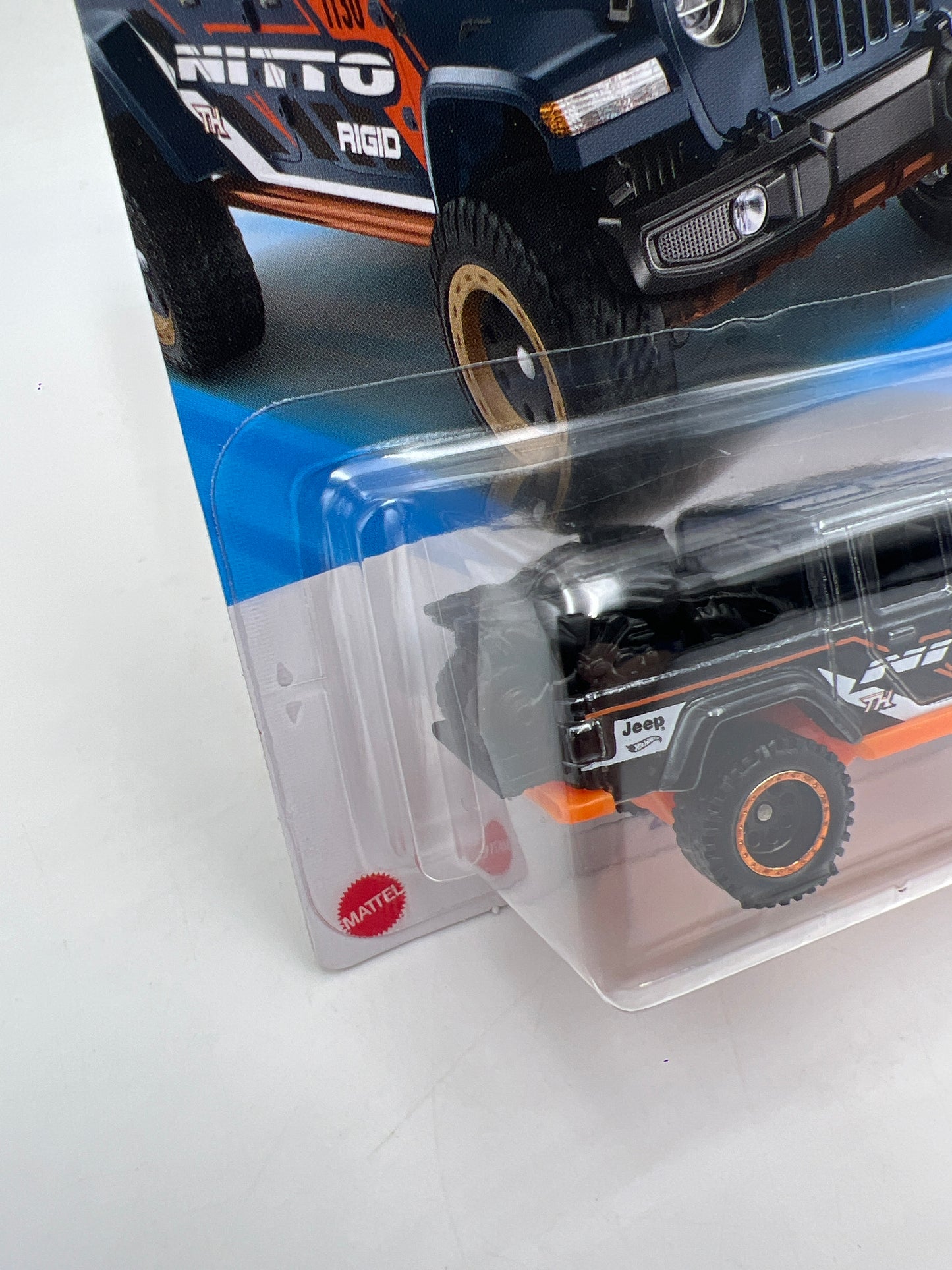 2025 Hot Wheels Super Treasure Hunt #130 20 Jeep Gladiator Nitto W/Protector Cracked Blister/J Hook Crease