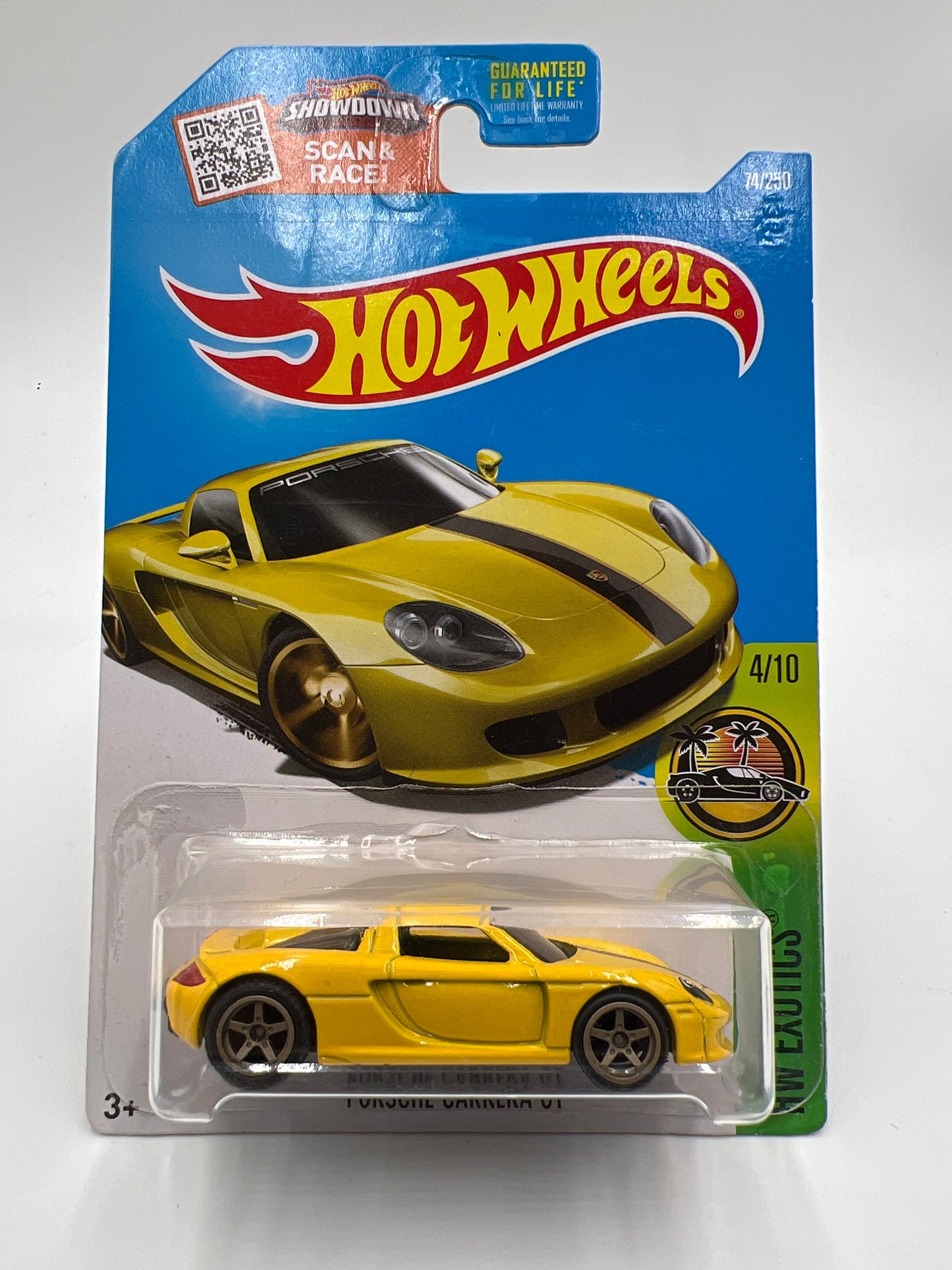 Hot Wheels Porsche Carrera GT Yellow Wheel Swap Custom On Card W/Protector SR