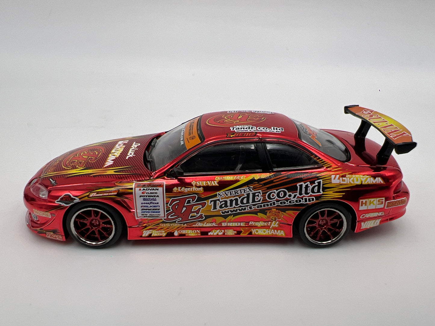 Tarmac Works x VERTEX Special Edition Vertex Ridge Toyota TE3006 Soarer Chrome Red