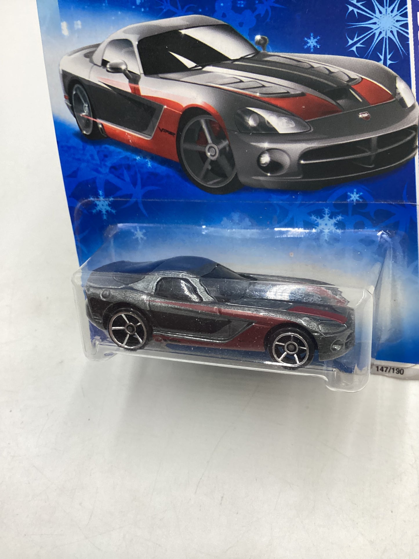 2009 Hot Wheels #147 2006 Dodge Viper Gray Target snowflake card 238D