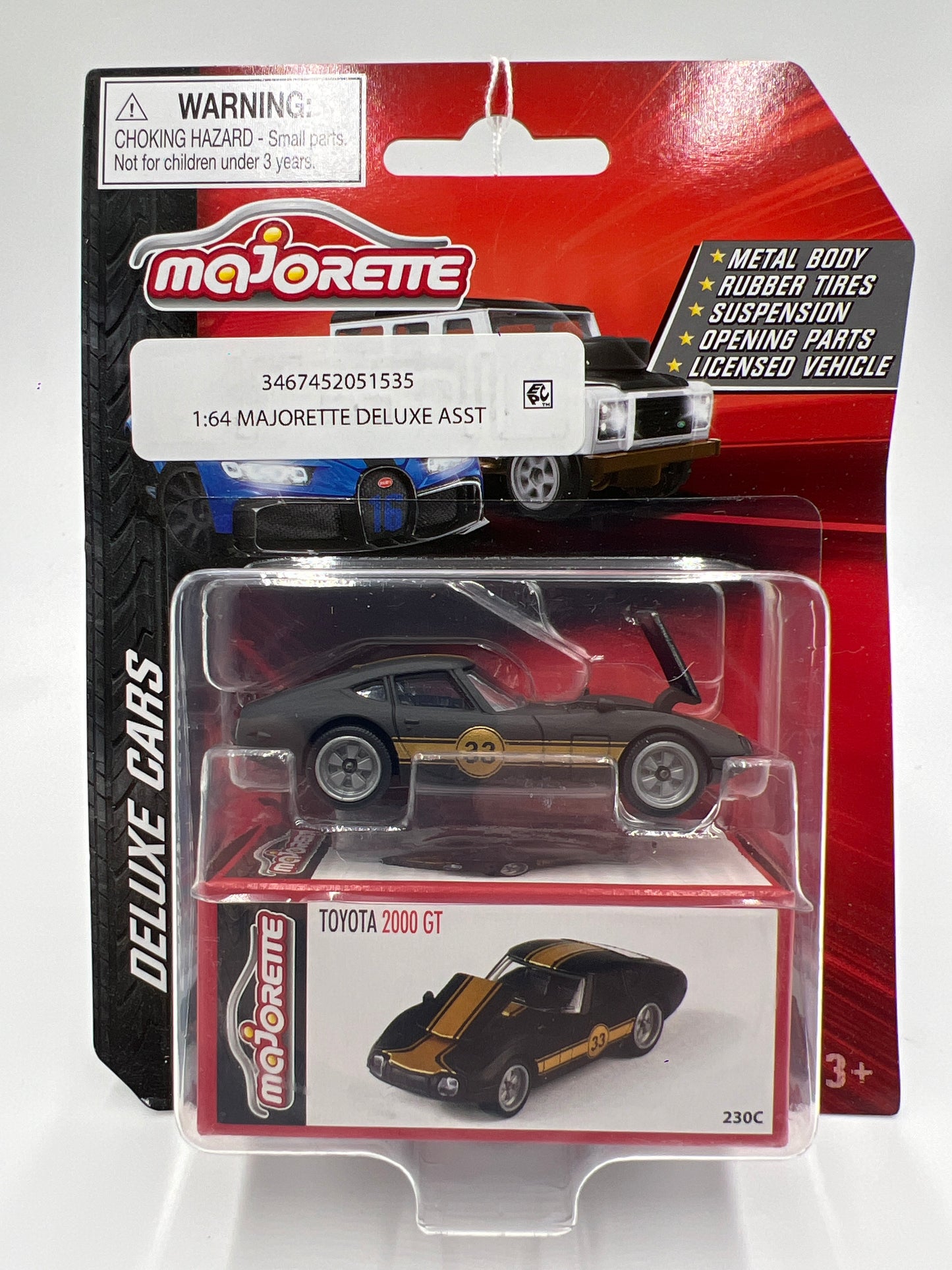 Majorette Deluxe Cars Toyota 2000 GT Black 113G