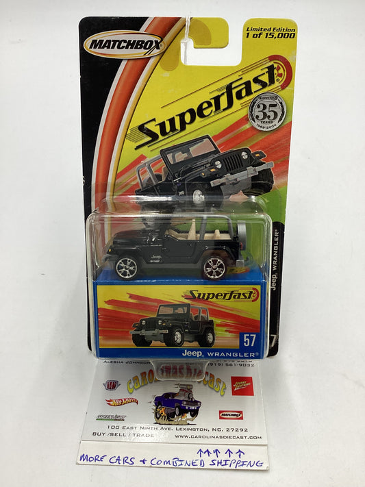 Matchbox Superfast #57 Jeep Wrangler Black 172B