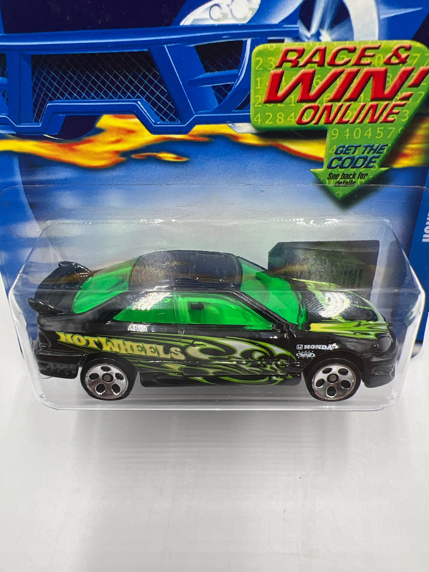 2001 Hot Wheels #115 Honda Civic Black 77B