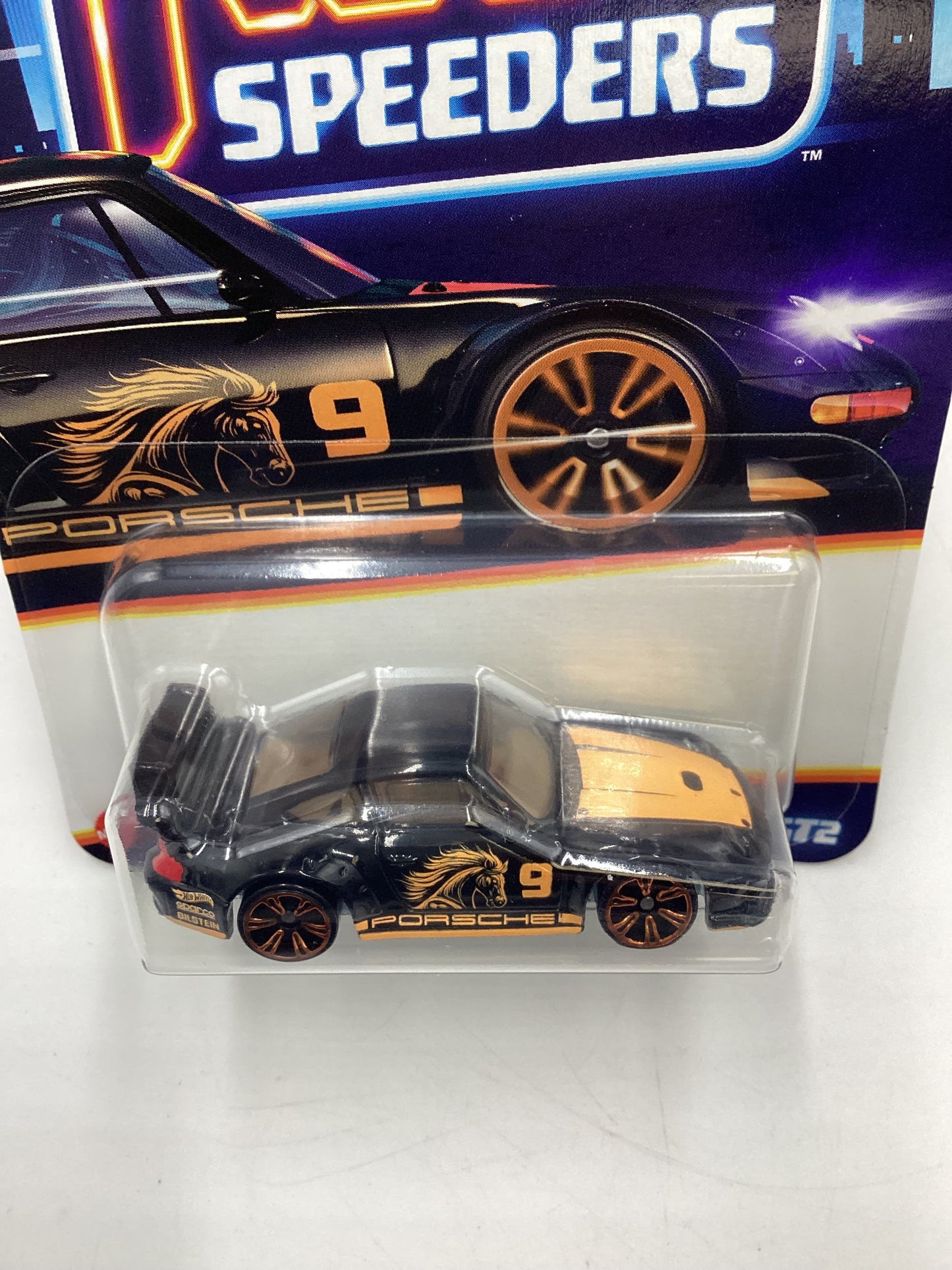 2025 Hot Wheels Neon Speeders #8 Porsche 993 GT2 Metal Base Black 159H