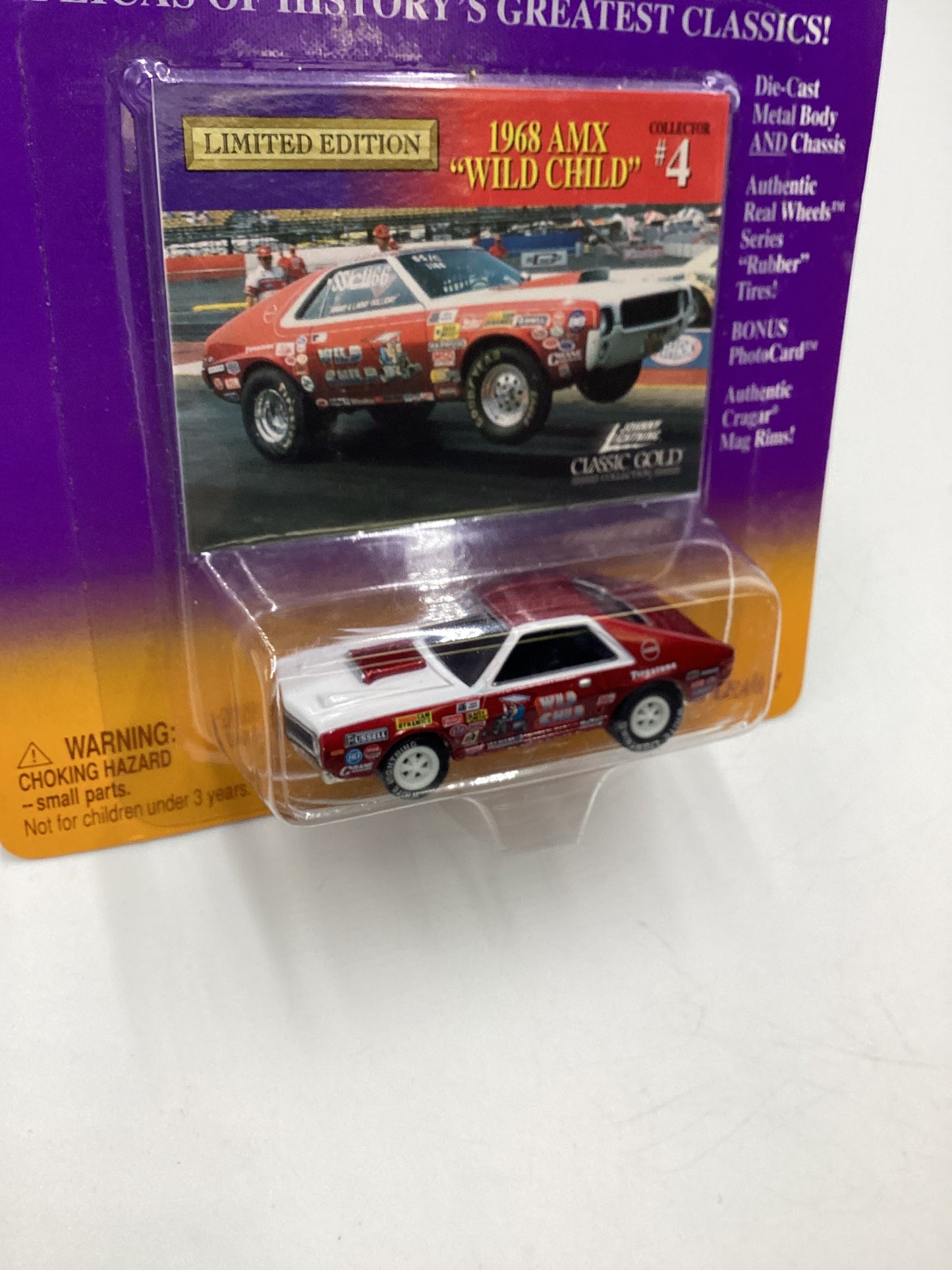 Johnny Lightning Classic Gold Collection #4 1968 AMX Wild Child Red White Lightning Chase VHTF