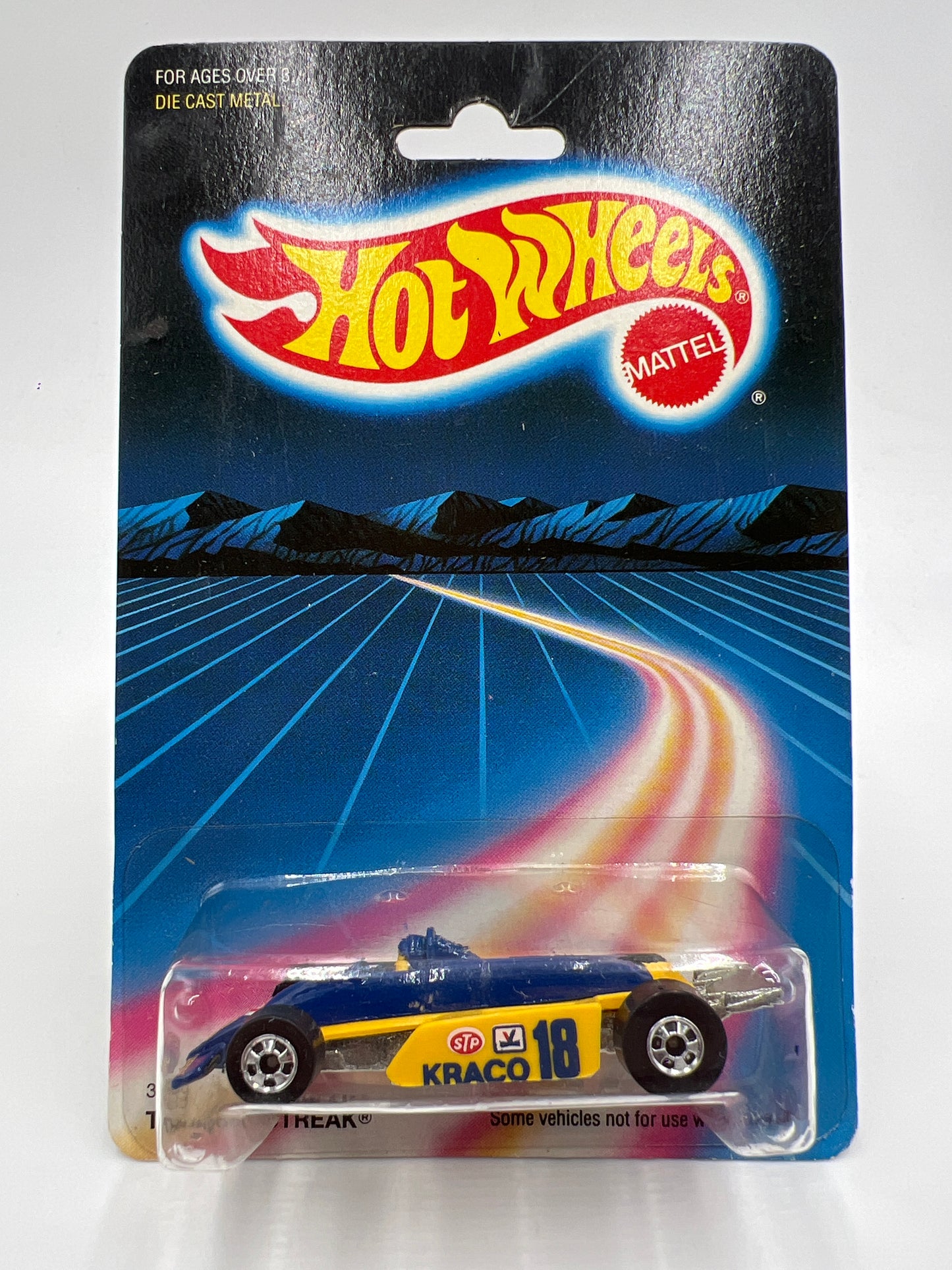 Hot Wheels Original 1987 #3999 Thunderstreak Blue/Yellow W/Protector