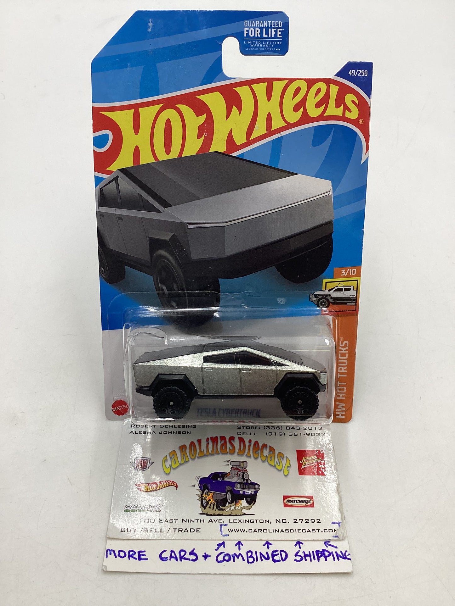 2022 Hot Wheels #49 Tesla Cybertruck (Bad Card)