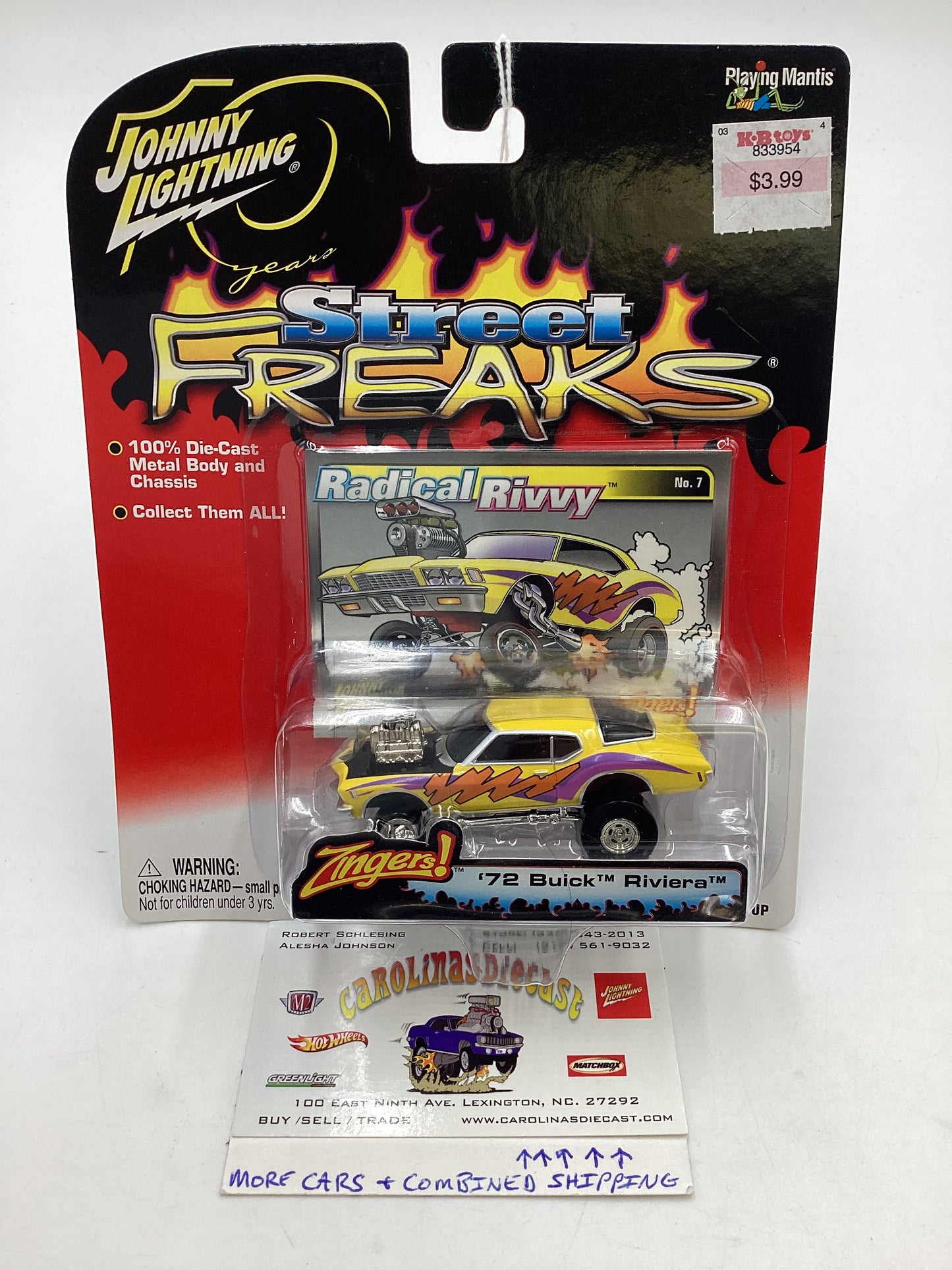 Johnny lightning Street freaks zingers #7 72 Buick Riviera Radical Rivvy 220C