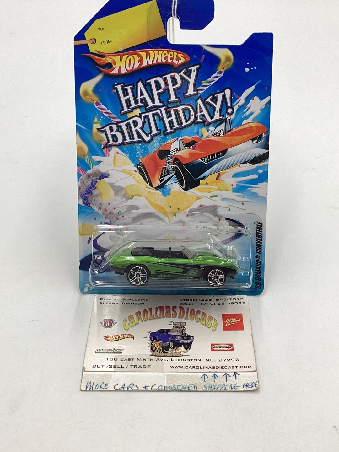 Hot Wheels Happy Birthday 69 Camaro Convertible