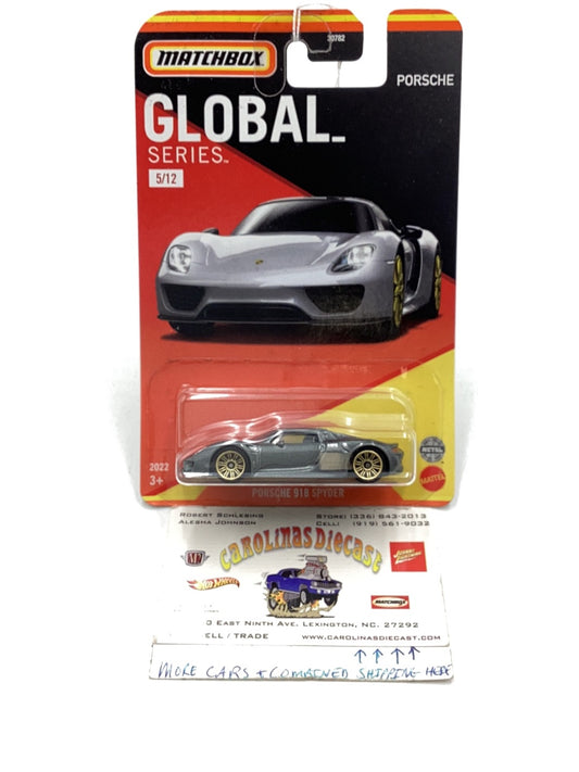 2022 matchbox global series Porsche 918 Spyder 5/12 161G
