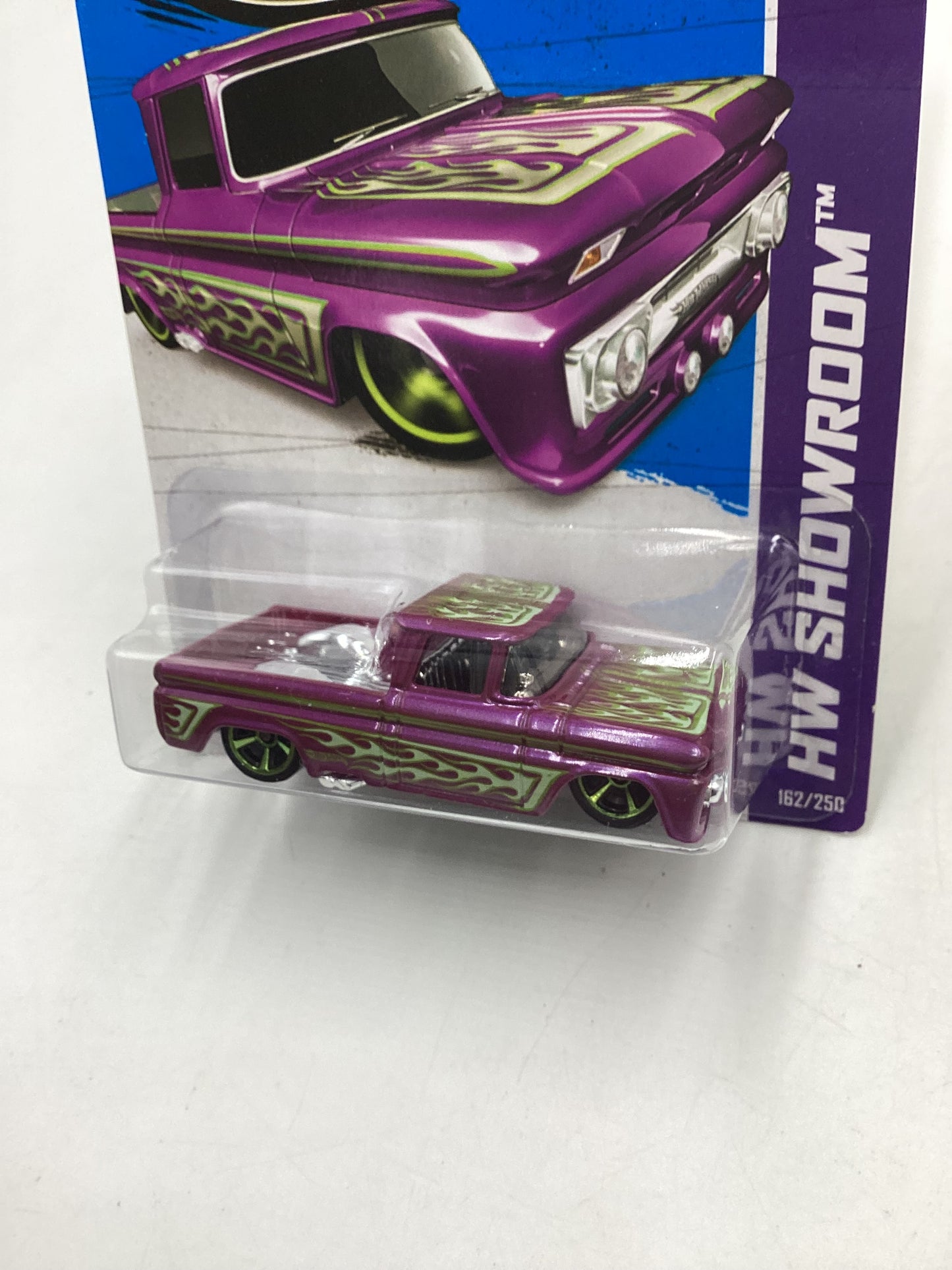 2013 HW Showroom #162 Custom 62 Chevy Purple (US Card) 17B