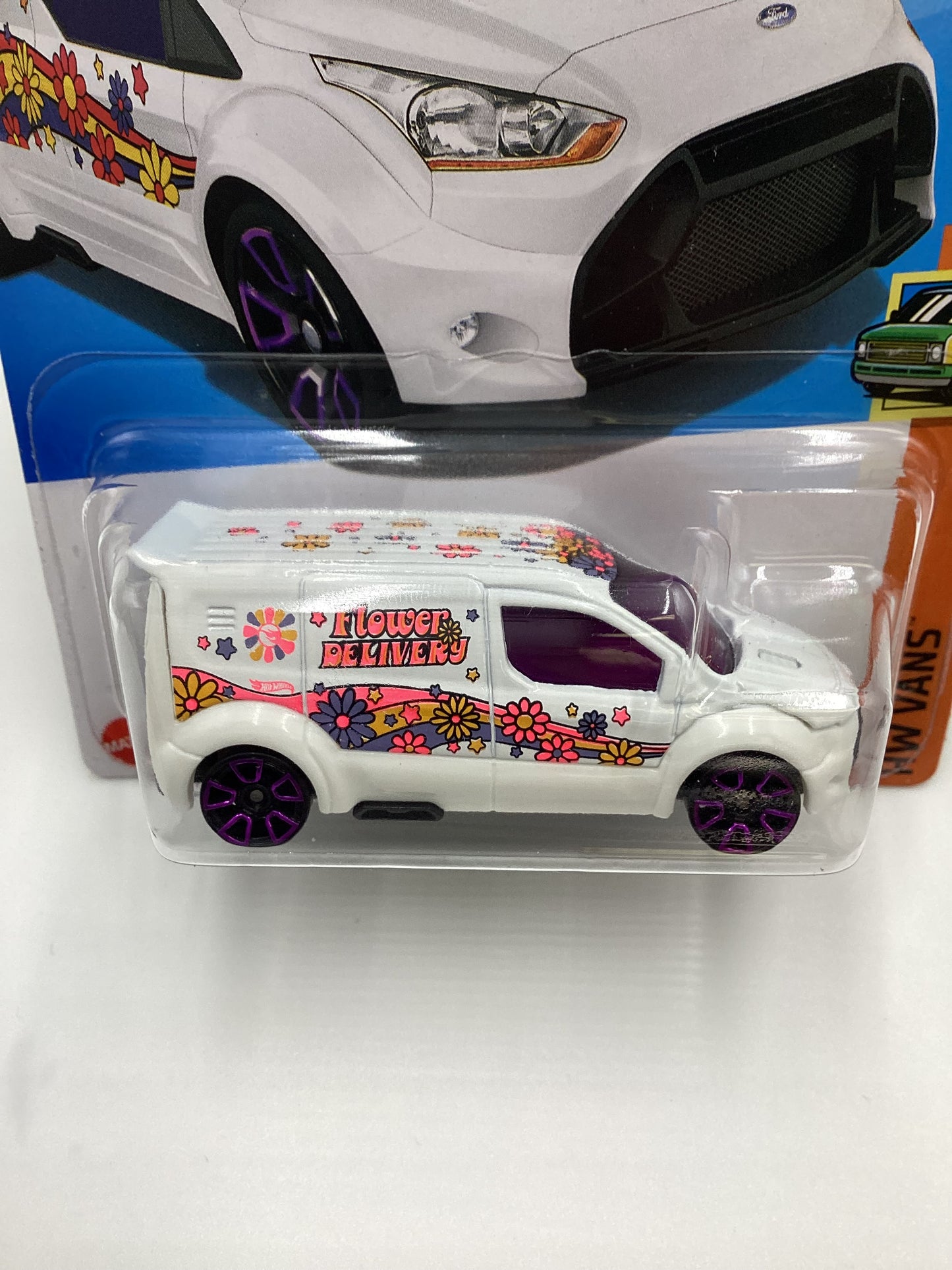 2024 Hot Wheels #216 Treasure Hunt Hot Wheels Ford Transit Connect White 276A