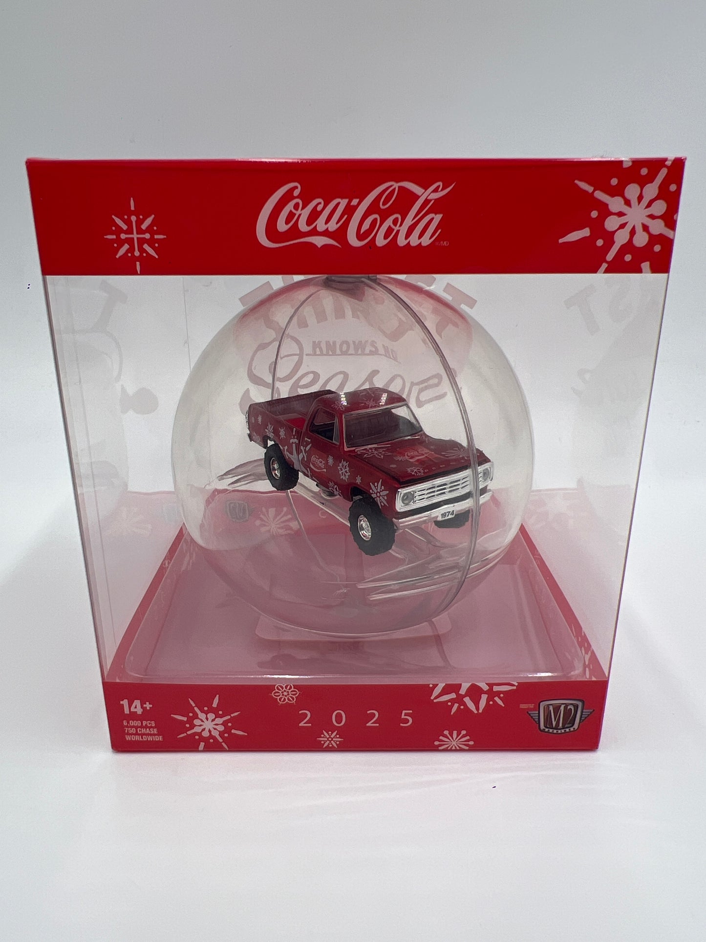 2025 M2 Machines Coca Cola Holiday Christmas Ornaments 1974 Dodge W200 Power Wagon Red