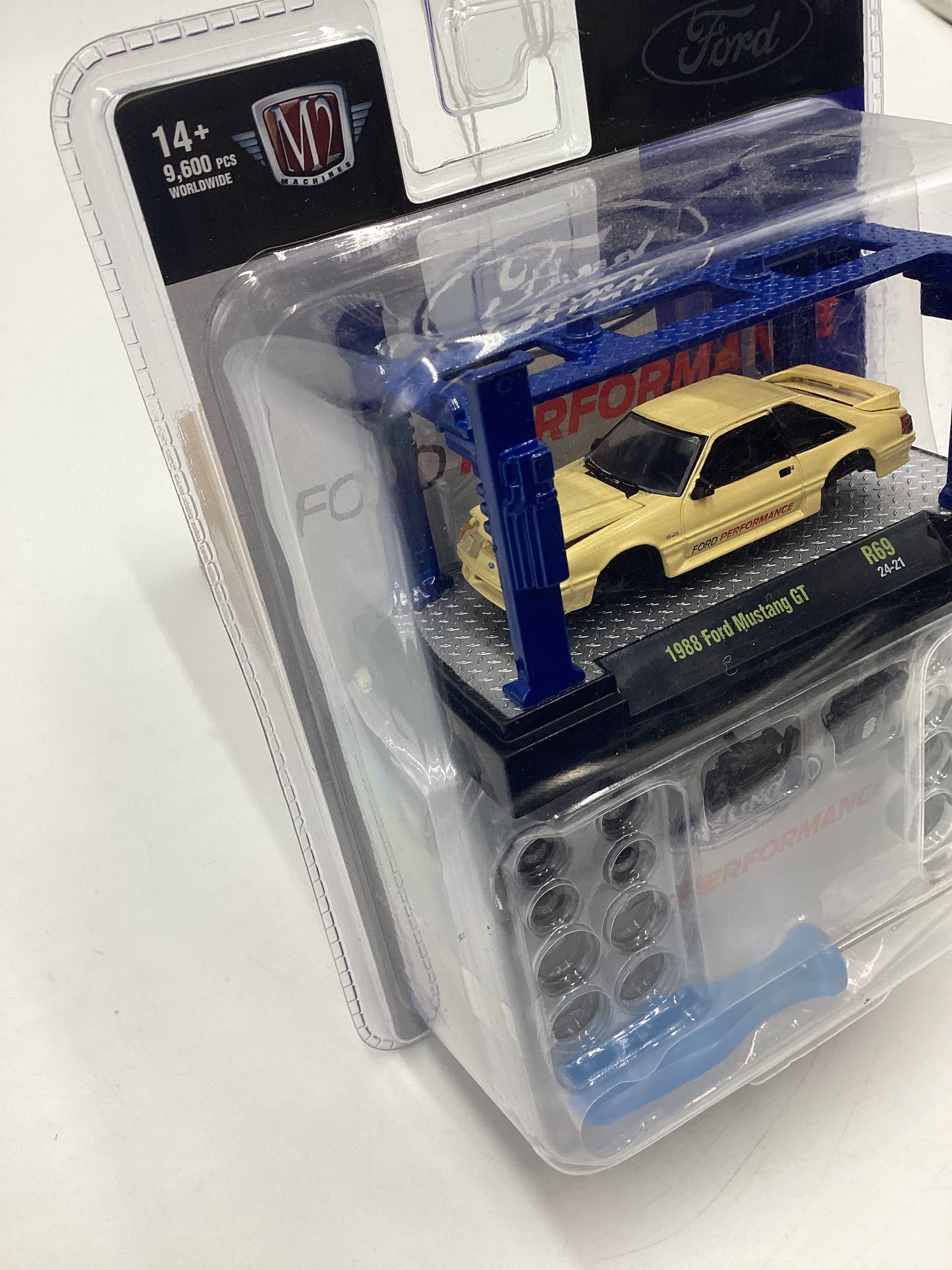 M2 Machines Model Kit Ford Performance 1988 Ford Mustang GT Yellow R69 201F