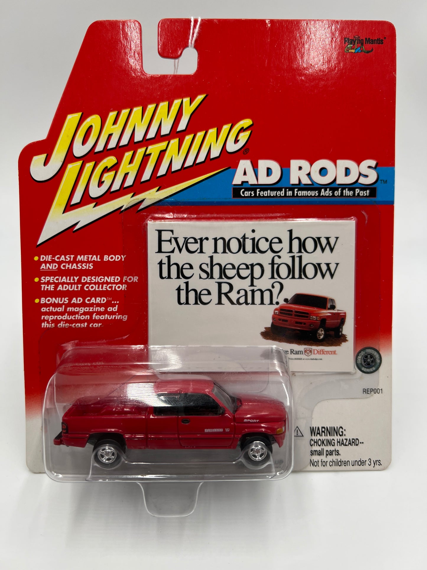 Johnny Lightning Ad Rods 2000 Dodge Ram 2500 Red 228A