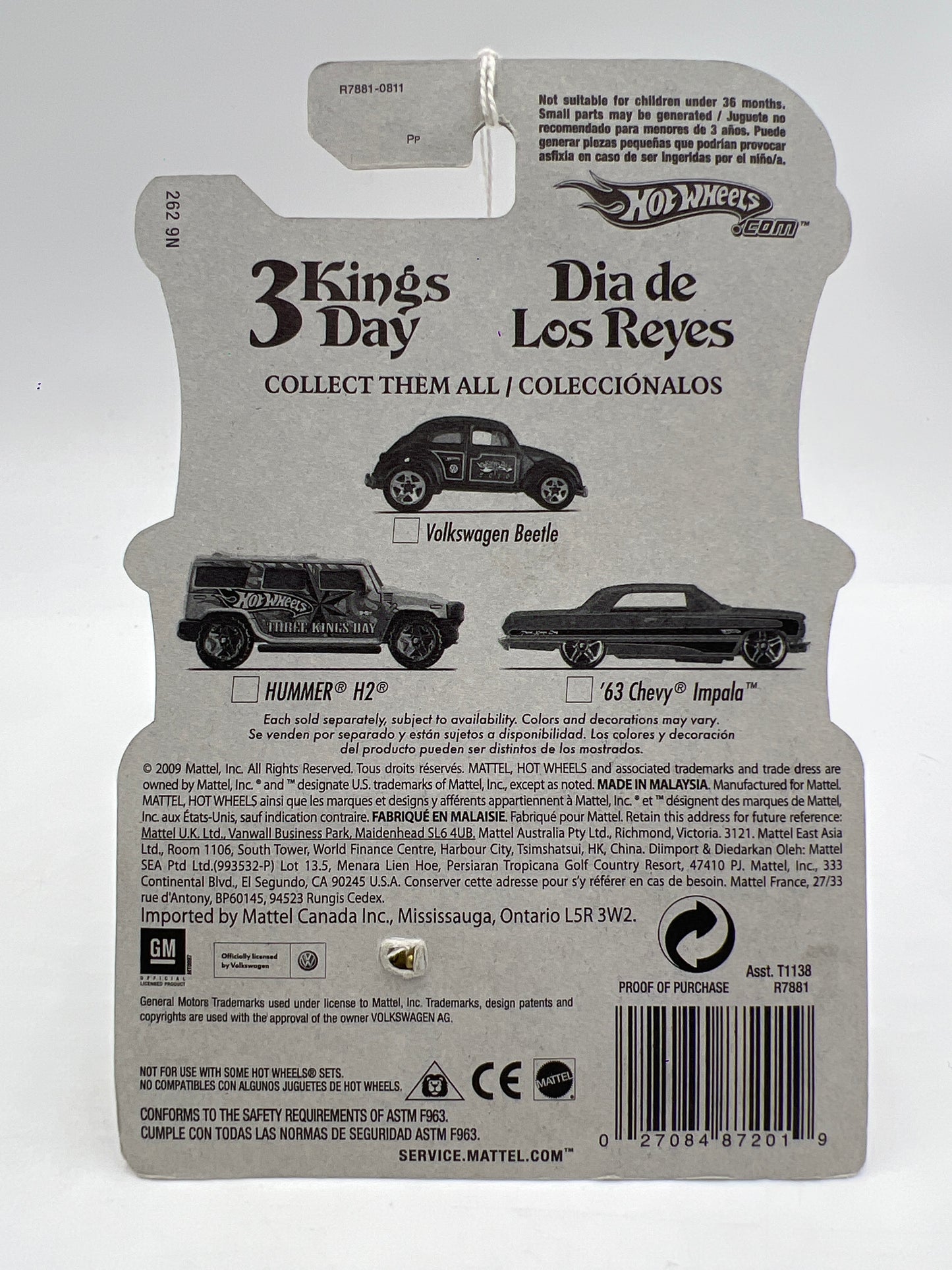 2010 Hot Wheels 3 Kings Day Hummer H2 Gold 158D