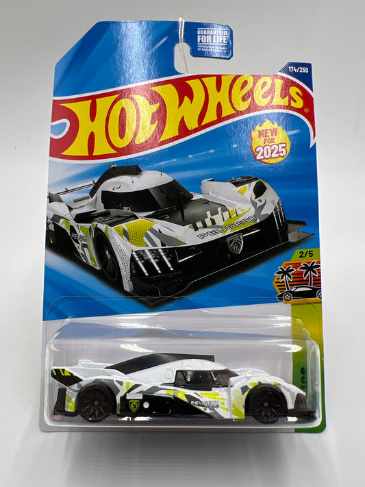 2025 Hot Wheels M Case Exotics #174 Peugeot 9x8 Hypercar White 61B