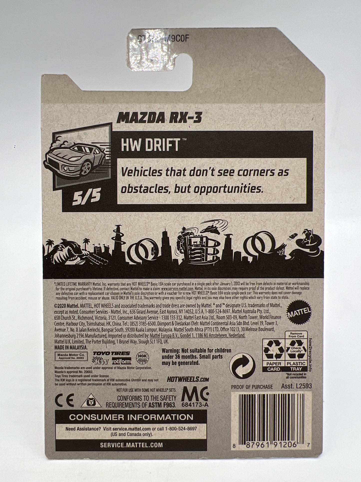 2021 Hot Wheels Factory Sealed Super Treasure Hunt #137 Mazda RX-3 White W/Protector