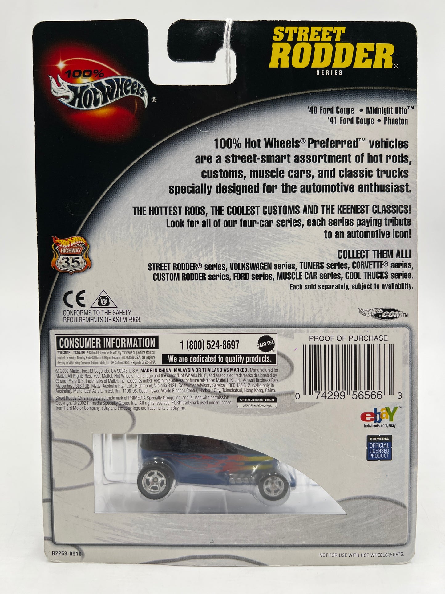Hot Wheels Premium 100% Street Rodder #2 Midnight Otto Blue/Black 242G