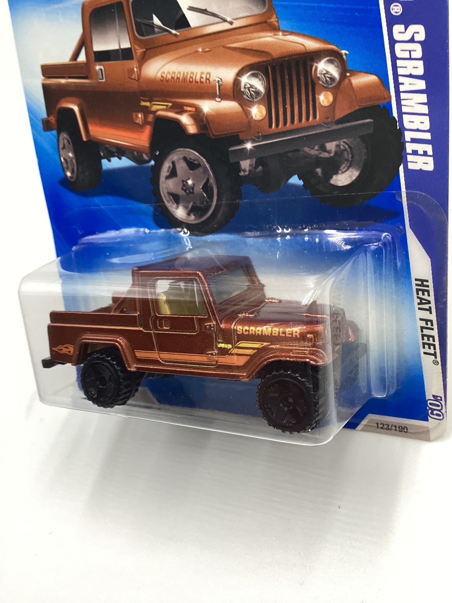 2009 Hot Wheels #123 Jeep Scrambler Brown 42B