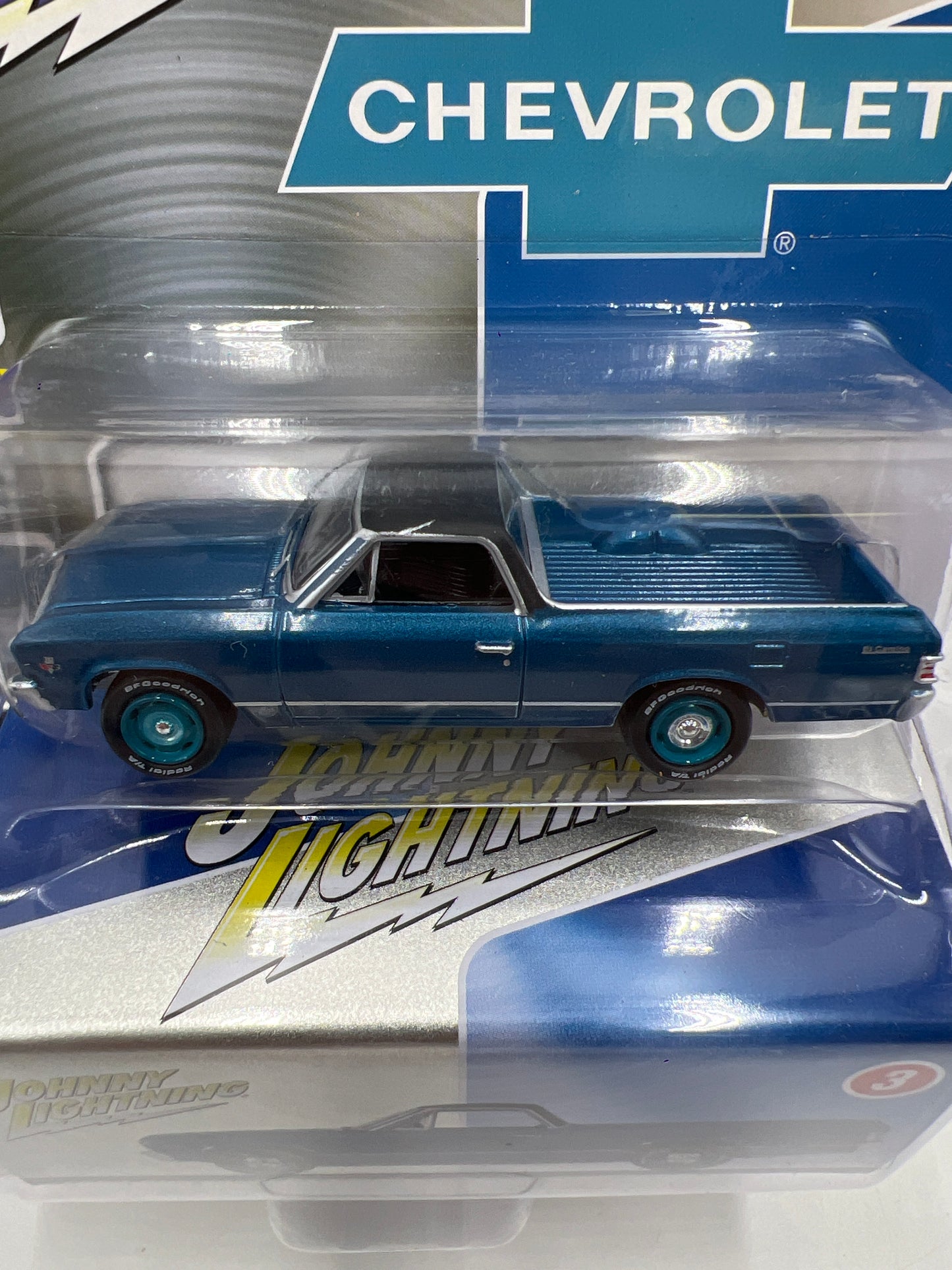 Johnny Lightning Chevrolet 1967 Chevy El Camino Blue W/Tin 217C