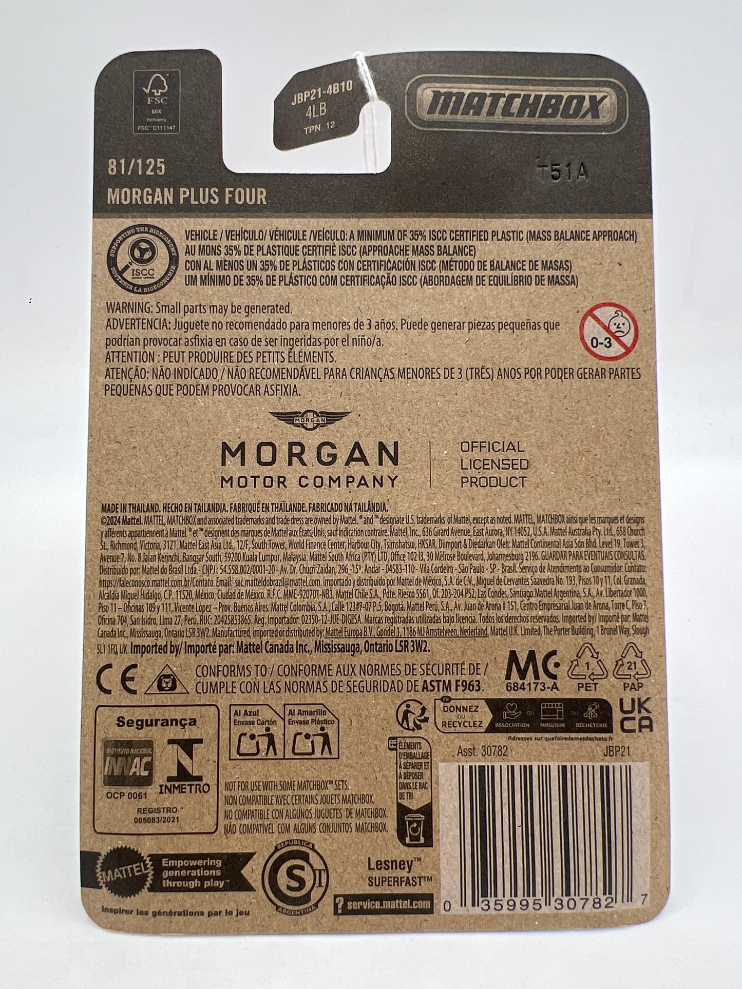 2025 Matchbox #81 Morgan Plus Four Blue 215H