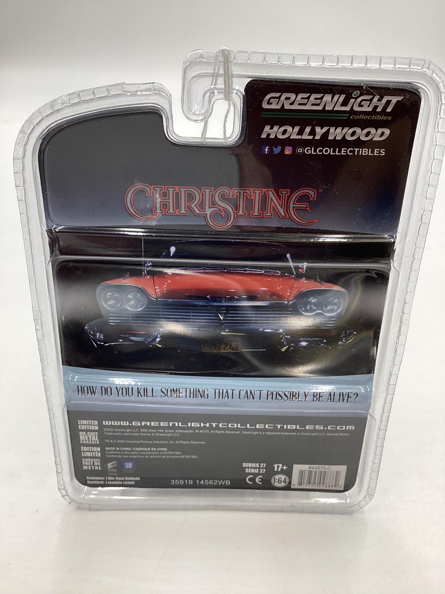 Greenlight Hollywood Christine 1967 Chevrolet Camaro Silver