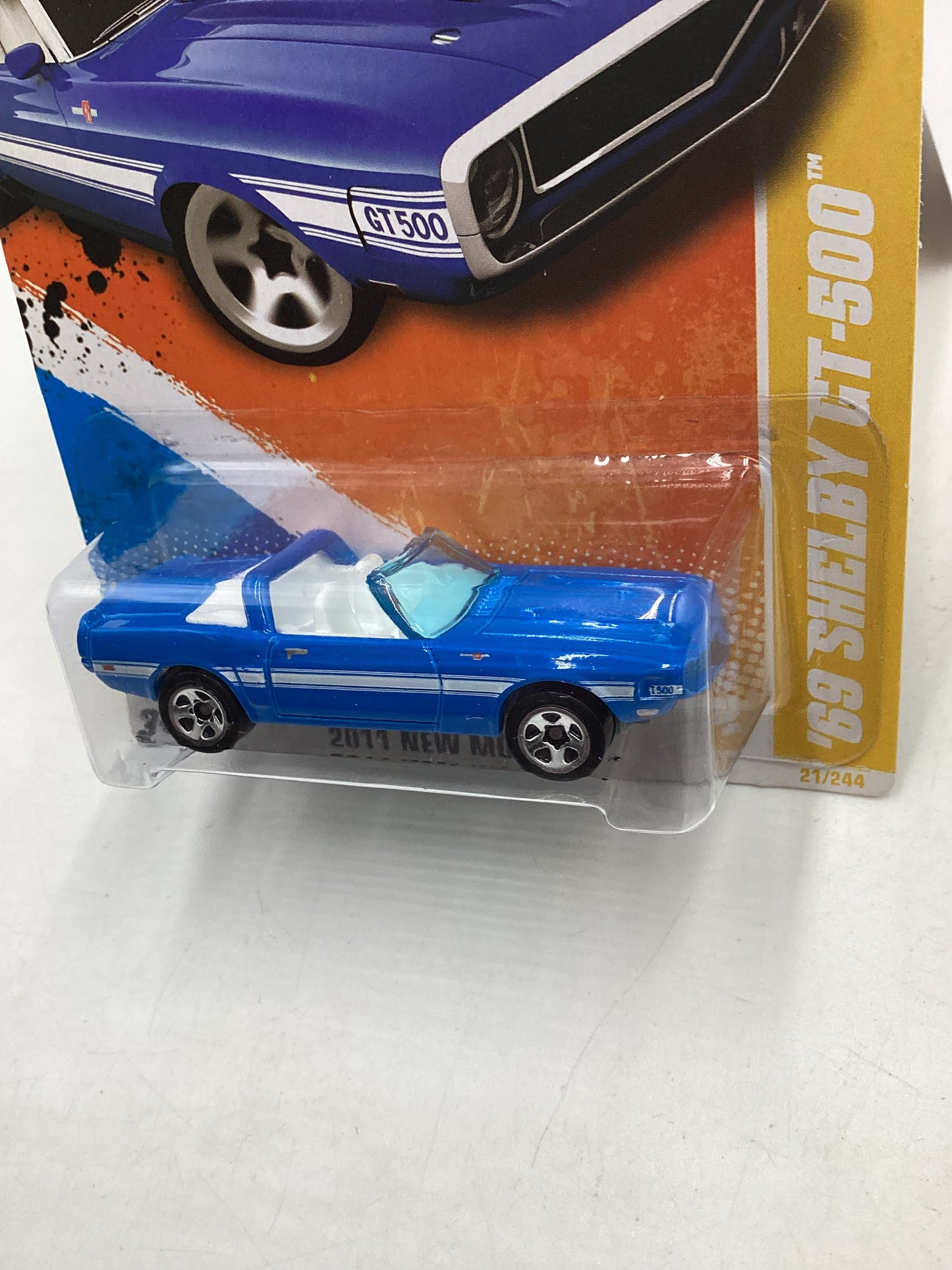 2011 Hot Wheels #21 69 Shelby GT-500 Blue 23H